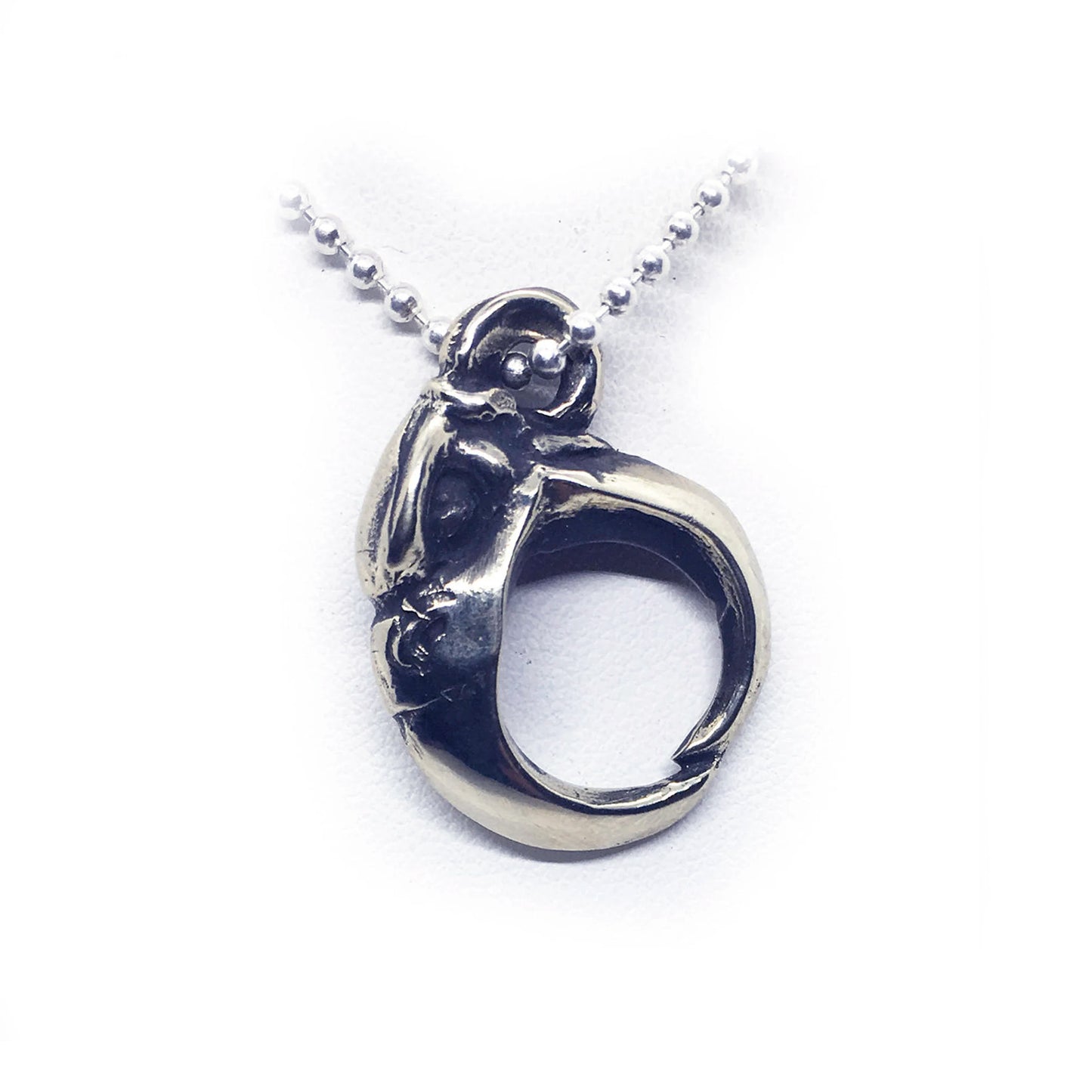 Abstract Eagle Head Sterling Silver Pendant