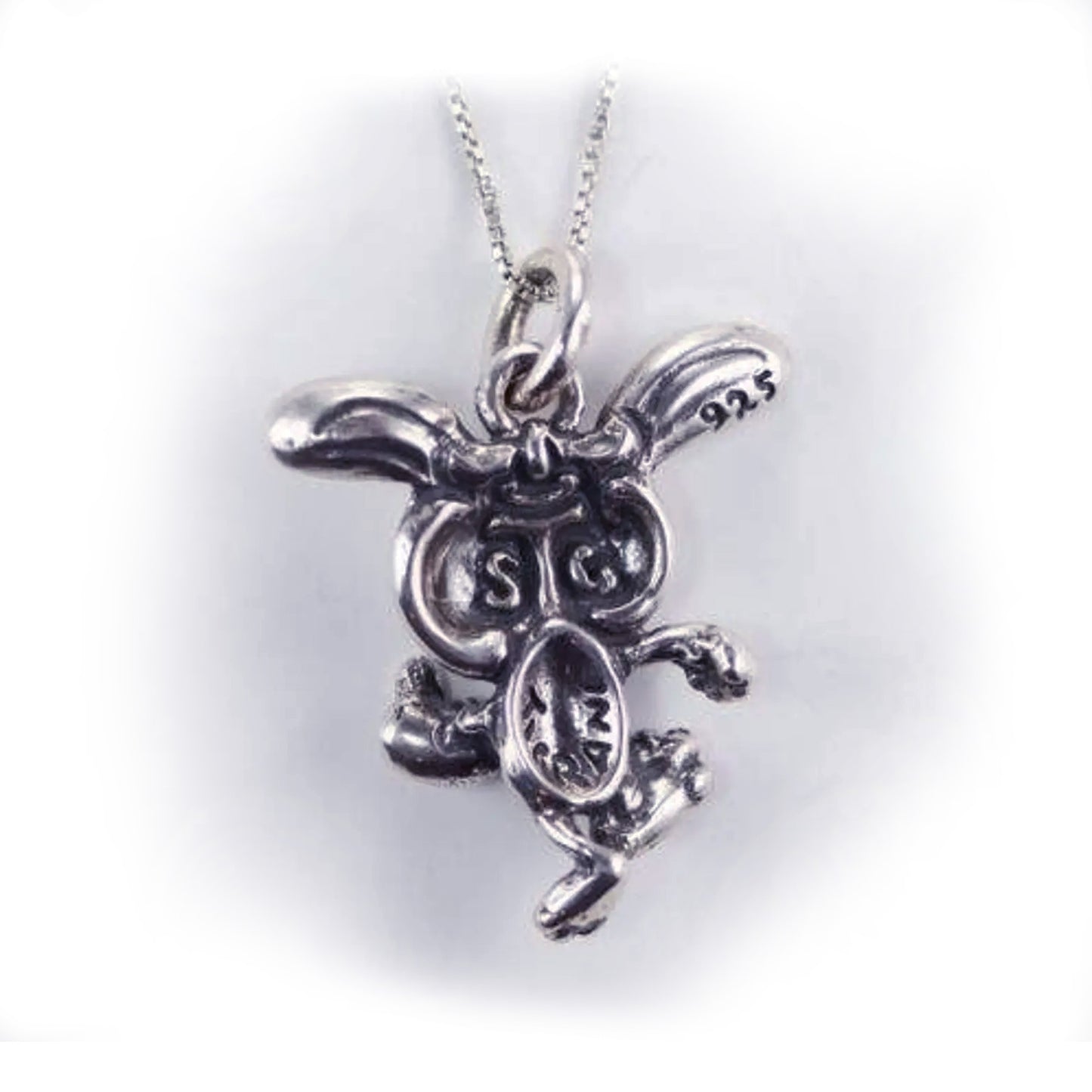 Angry Rabbit Sterling Silver Pendant