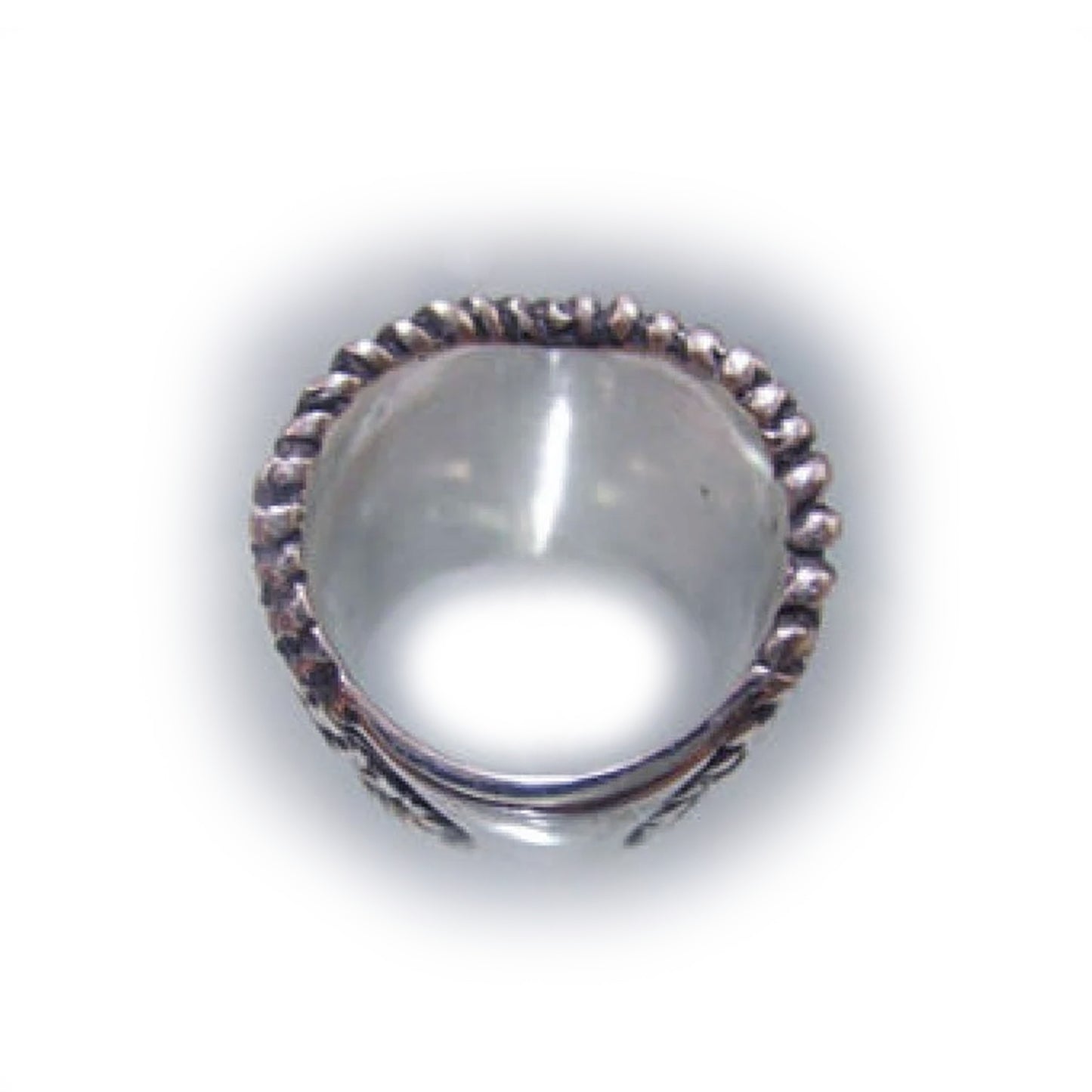 April Showers Sterling Silver Cross with Ruby Stone Faith Ring