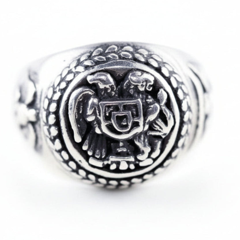 Armenian Coat of Arms Sterling Silver Ring V1