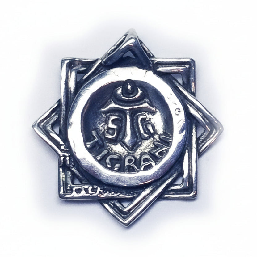 Armenian Star Symbol Eternity Silver Pendant