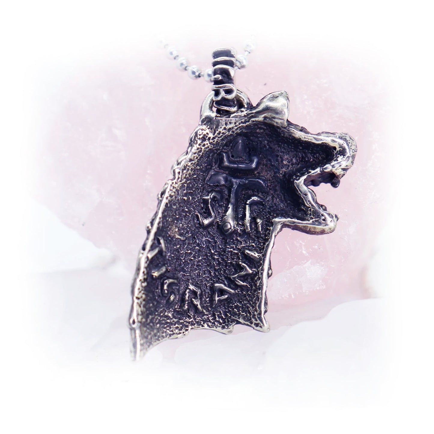 Attacking Hyena Sterling Silver Pendant