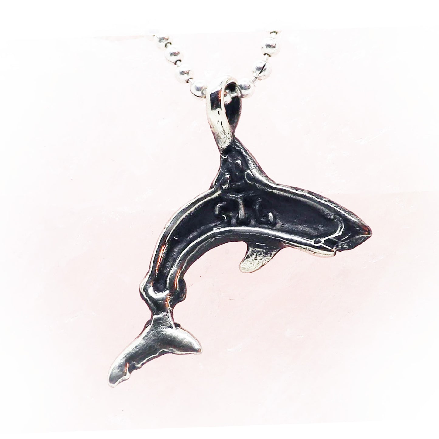 Attacking Shark Sterling Silver Pendant