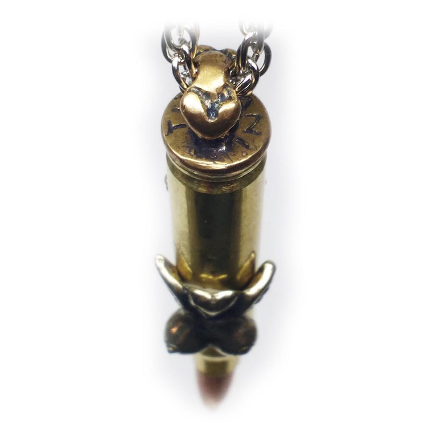 “Breast With Wings” Love Bullet Silver Pendant