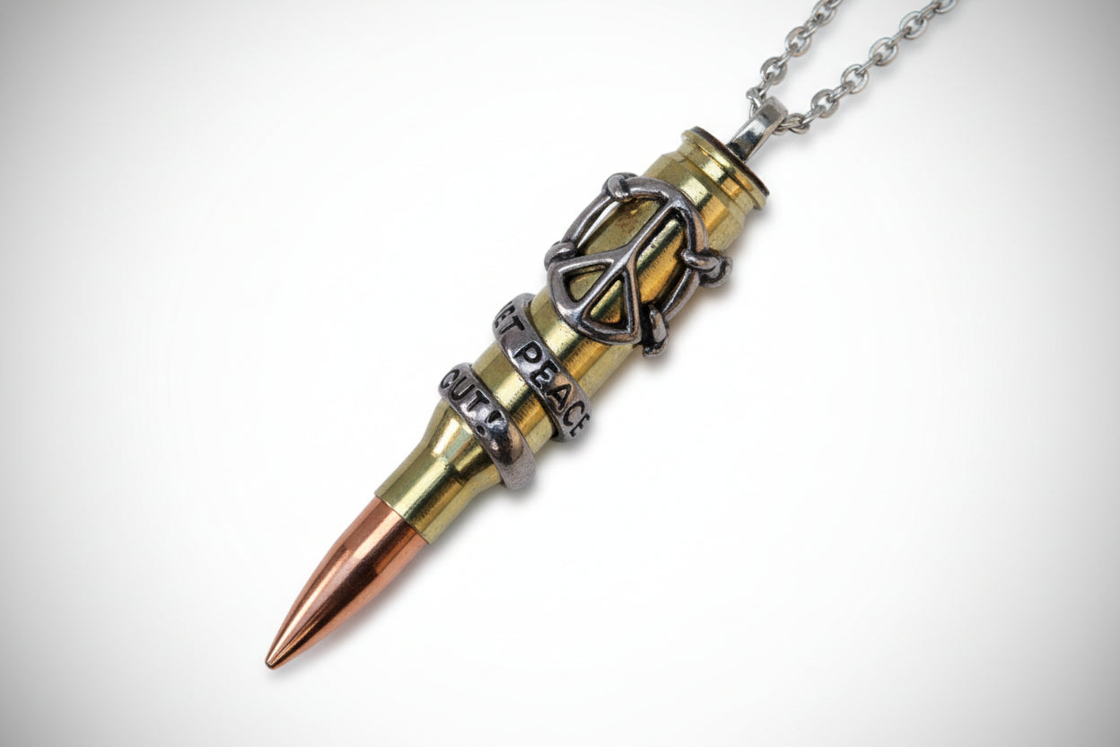 Let Peace Out – Bullets 4 Peace pendant