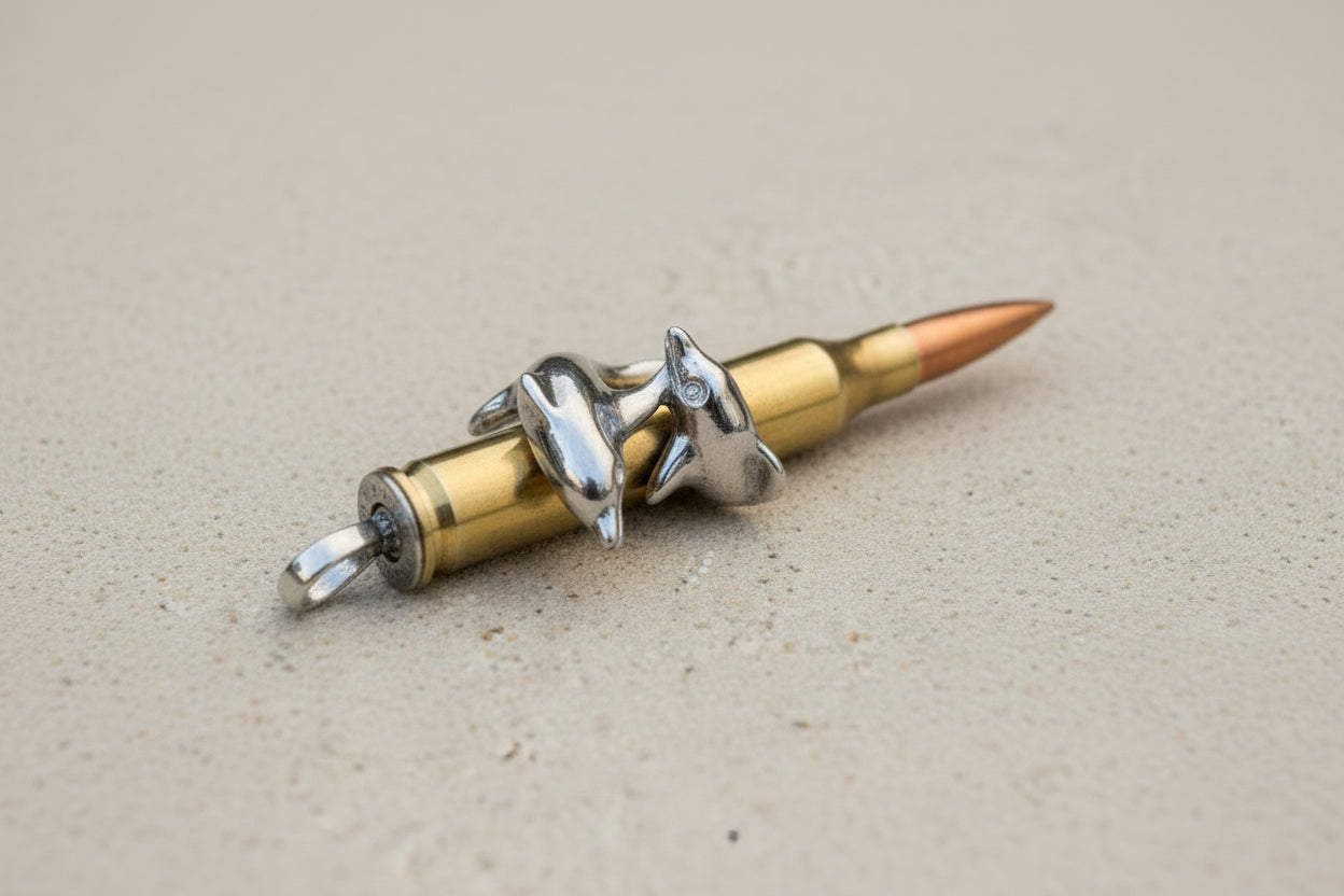 Peaceful Dolphins – Bullets 4 Peace Pendant