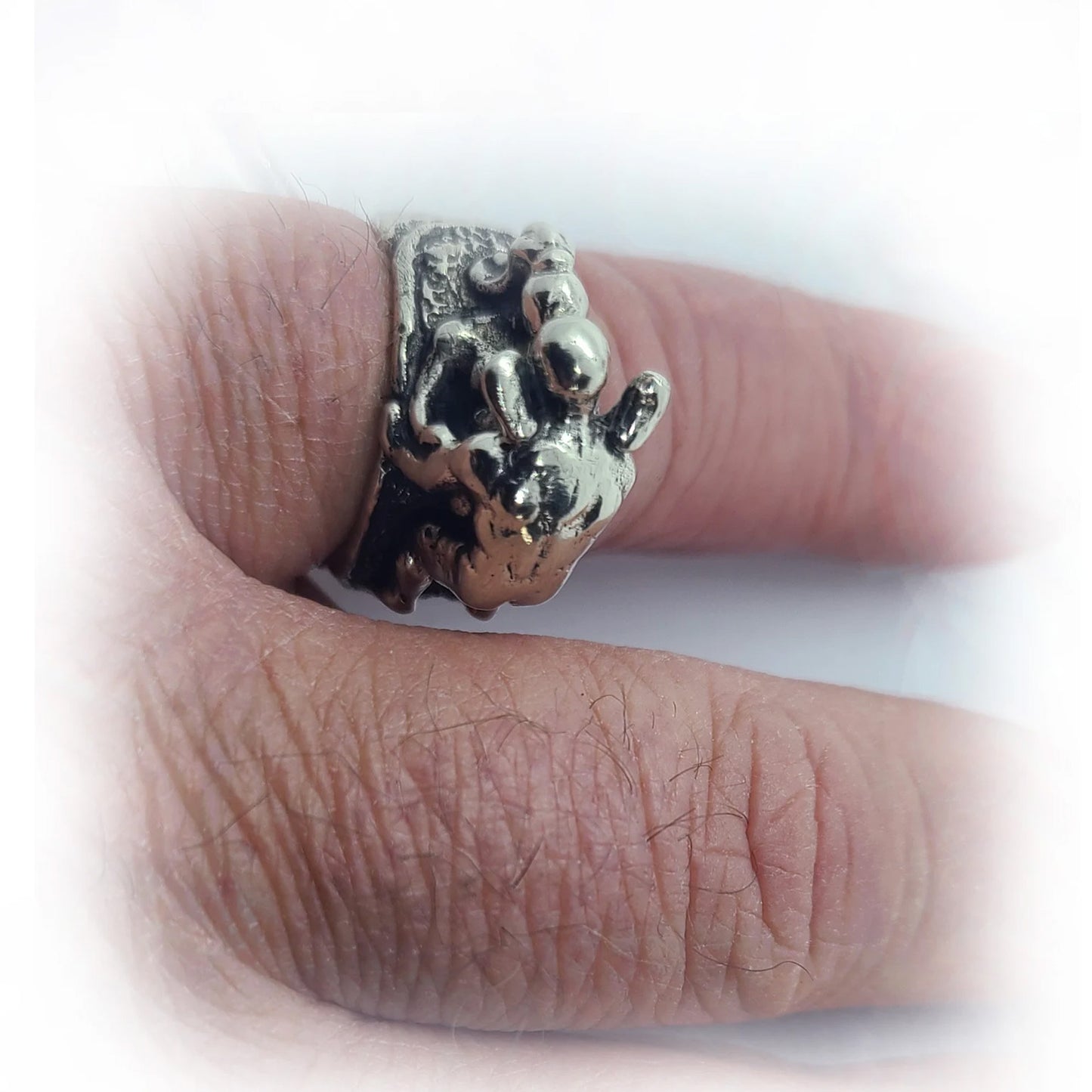 Couple Making Love Sterling Silver Erotic Ring