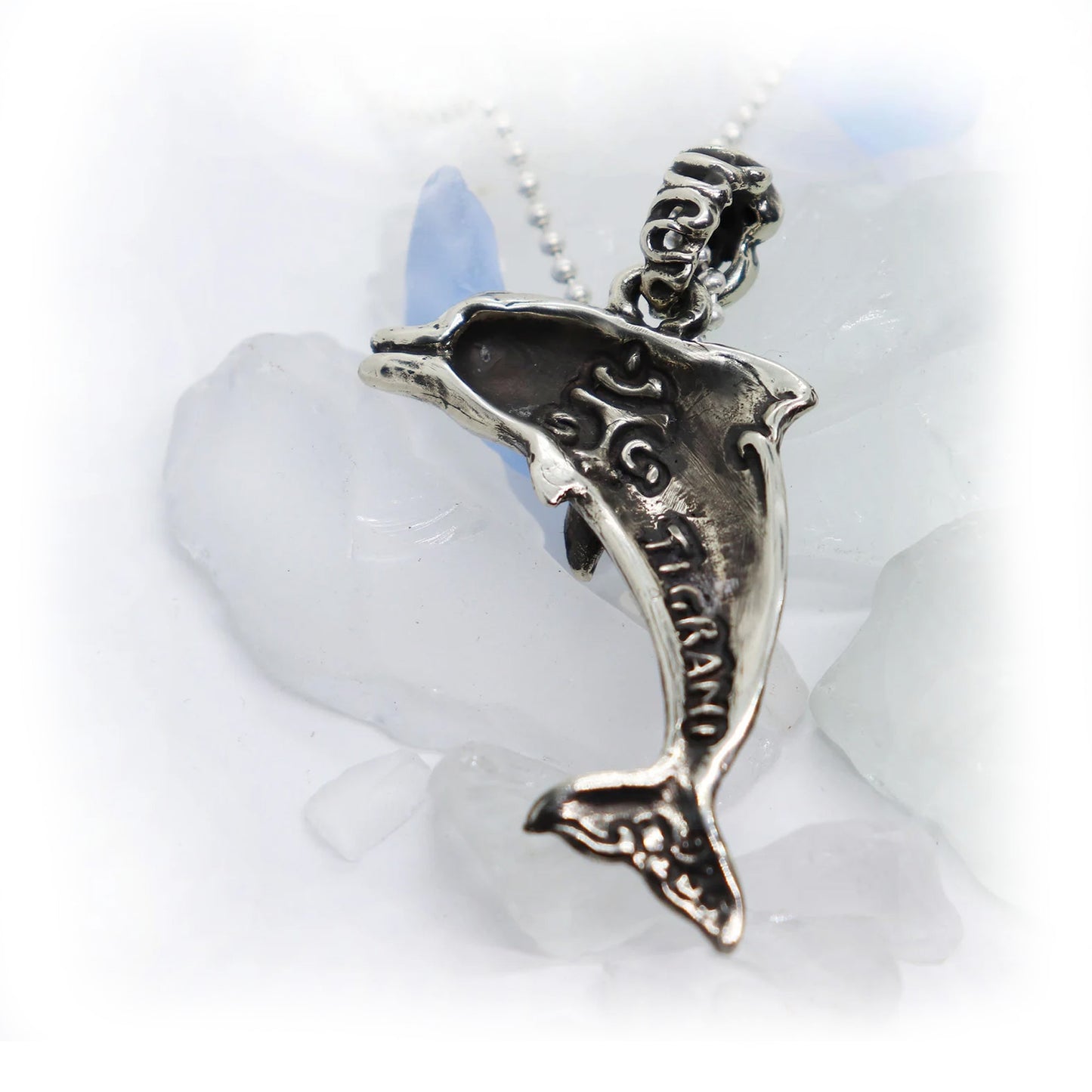 Dolphin Jumping Sterling Silver Pendant