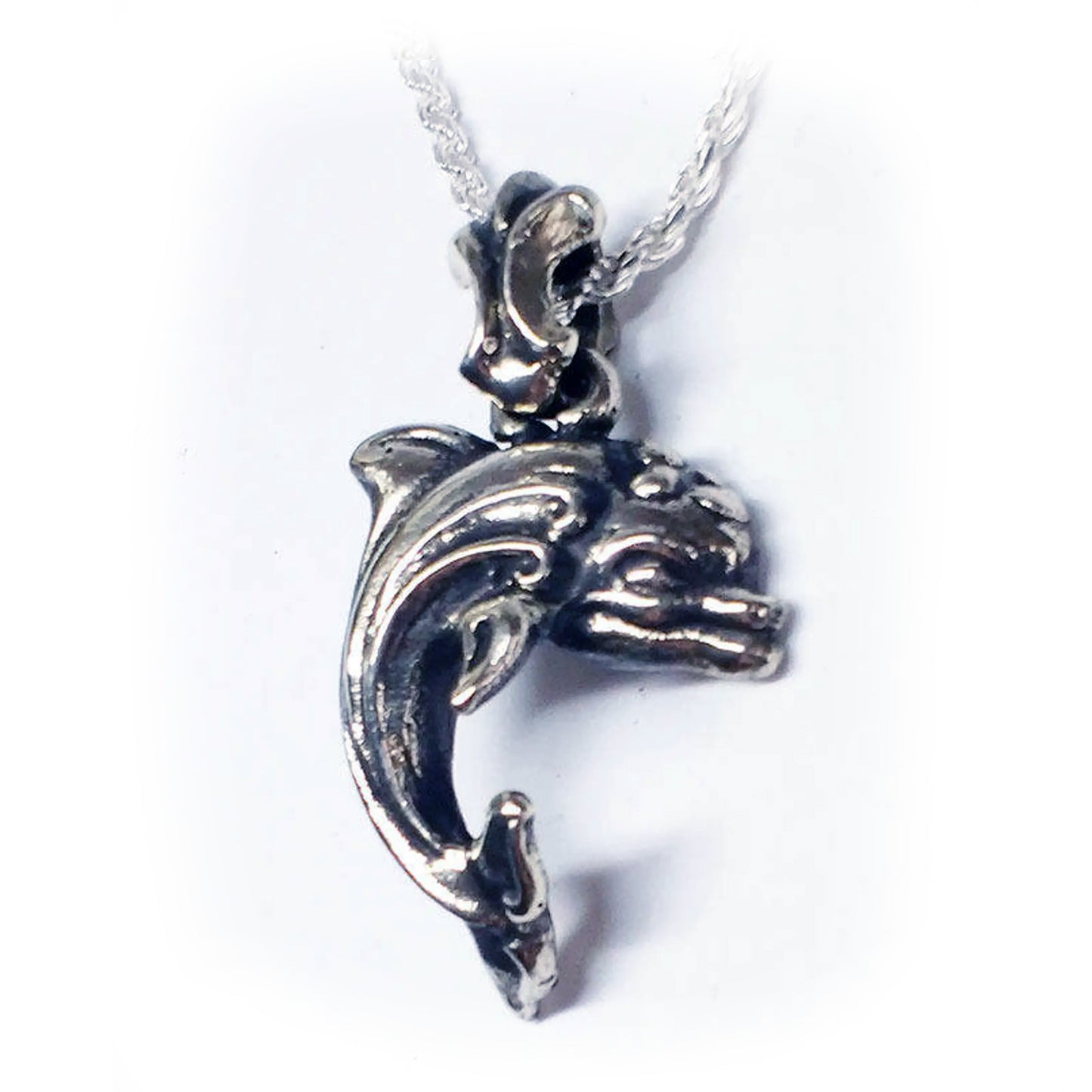 Dolphin sterling silver Pendant V3