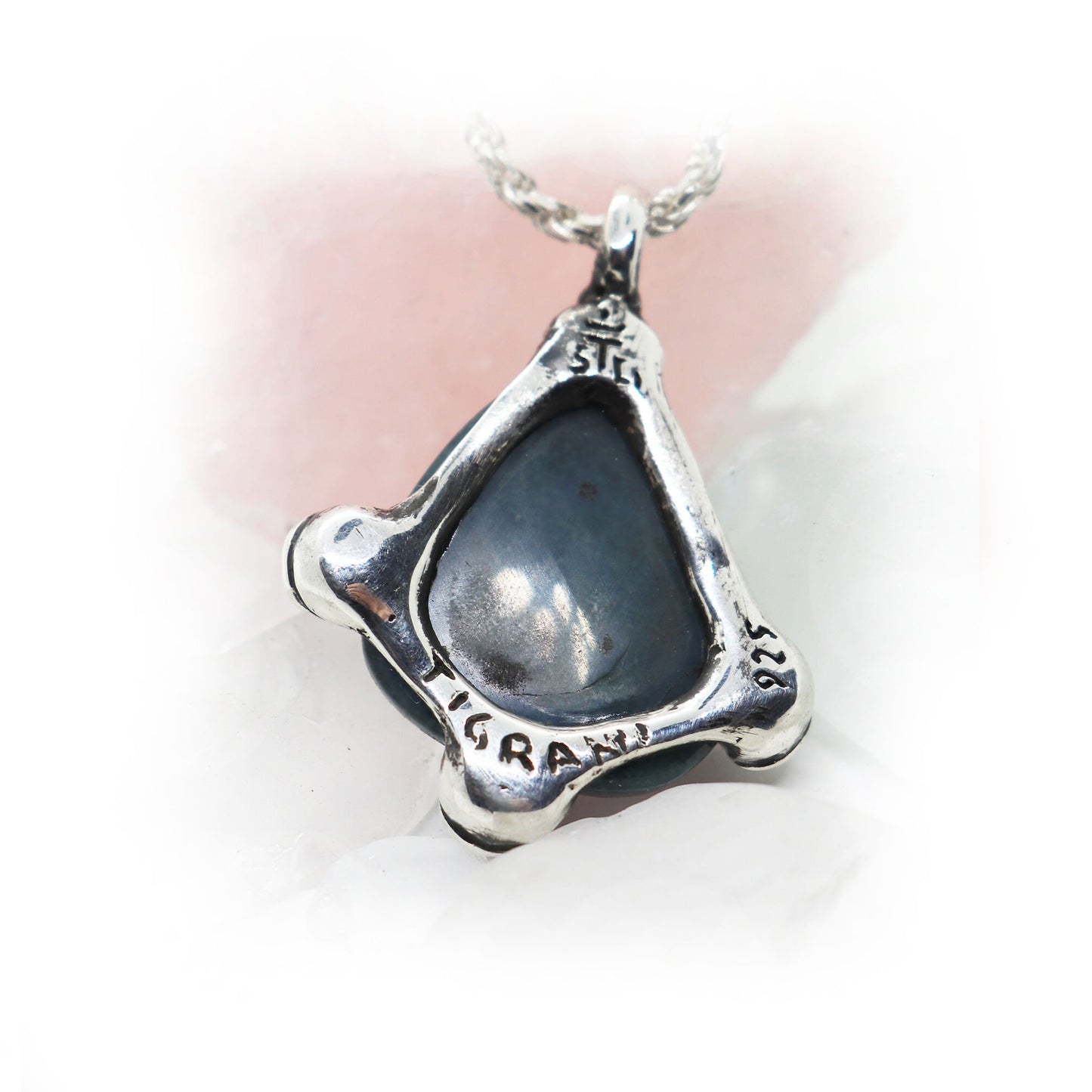Dragon Claw Natural Amethyst Stone Sterling Silver Pendant