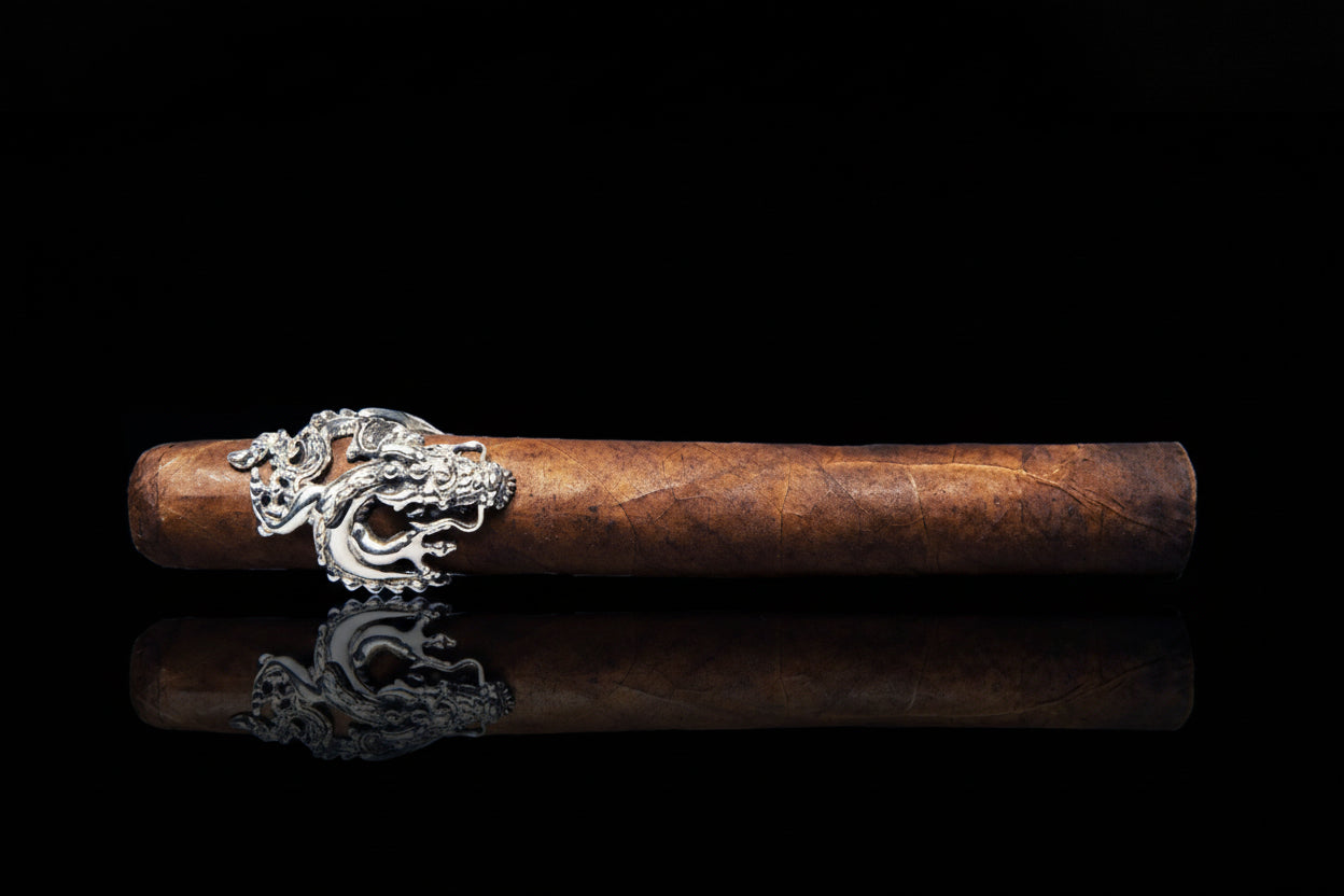 Dragon Sterling Silver Cigar Ring