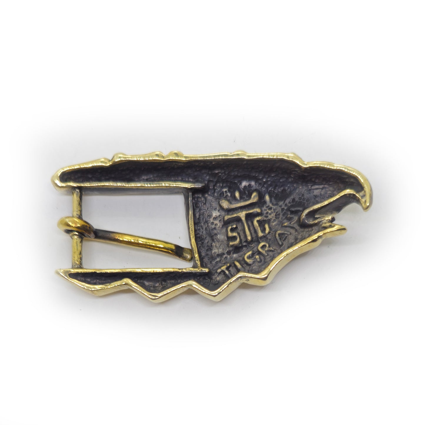 Eagle Head Bronze, Brass Belt Buckle