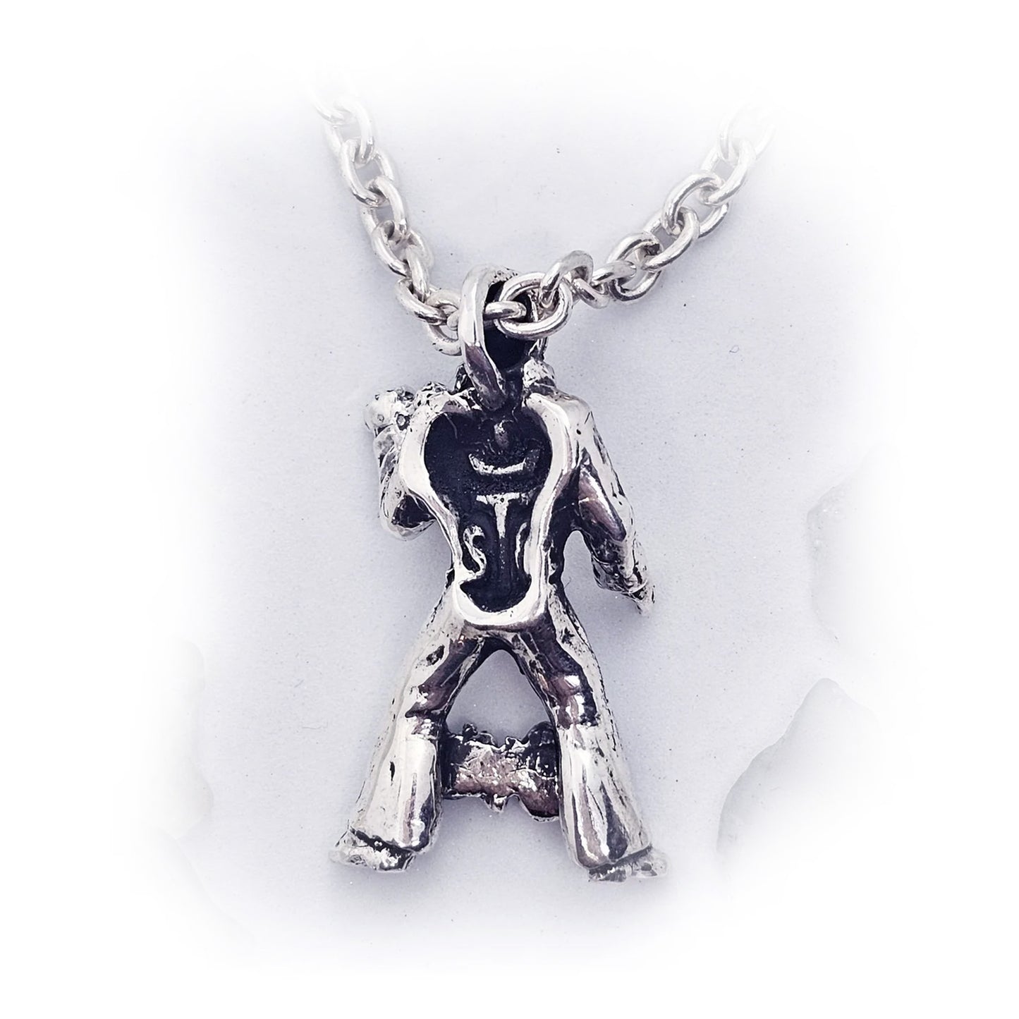 Elvis Presley King of Rock and Roll Silver Pendant V2