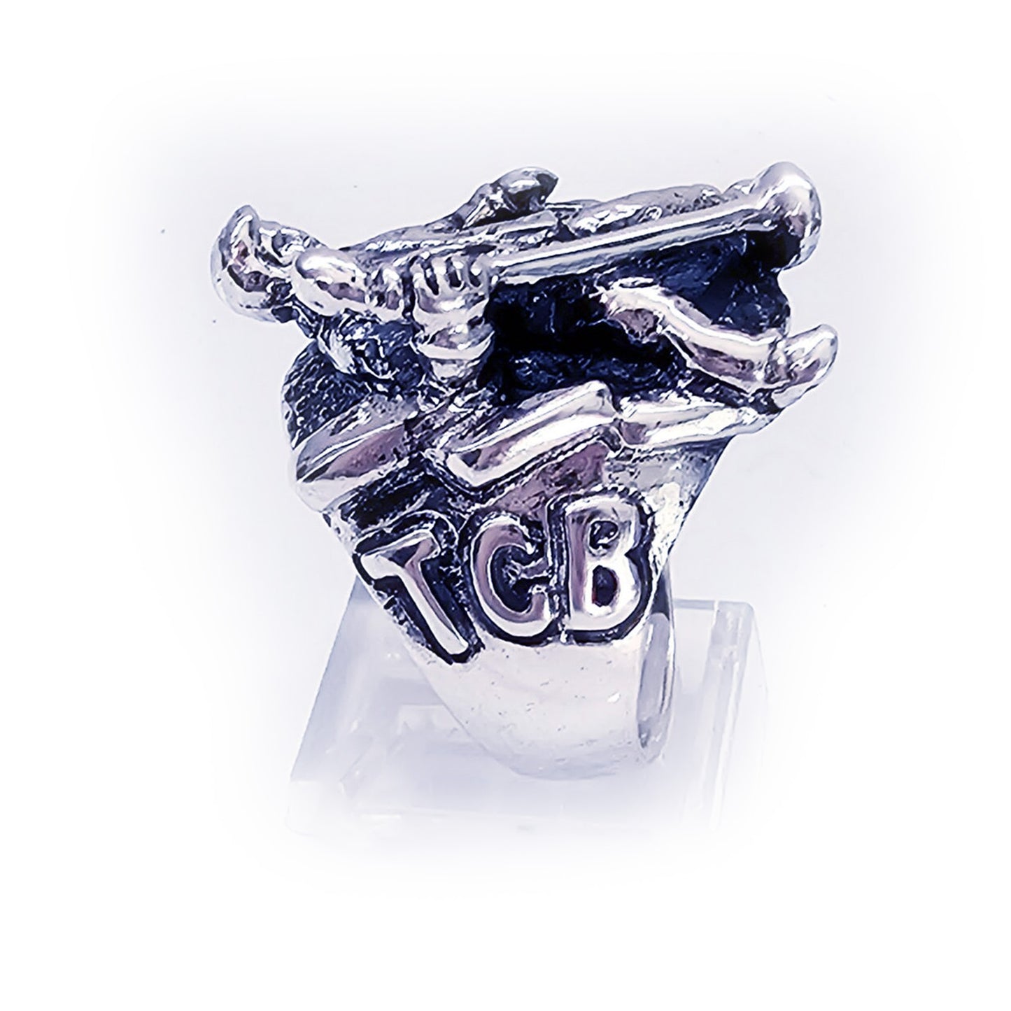Elvis Presley King of Rock and Roll Sterling Silver Ring V3