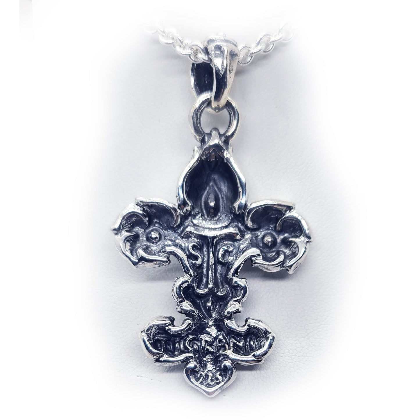 Fleur De Lis Sterling Silver Pendant V5