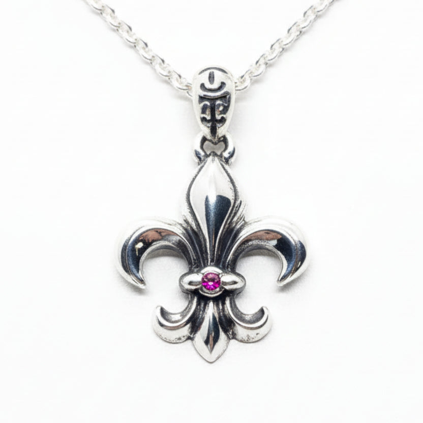 Fleur-de-lis Sterling Silver Pendant V1