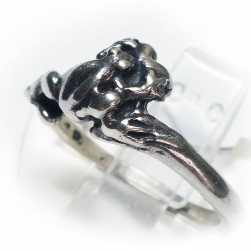Frog Smallest Silver Ring