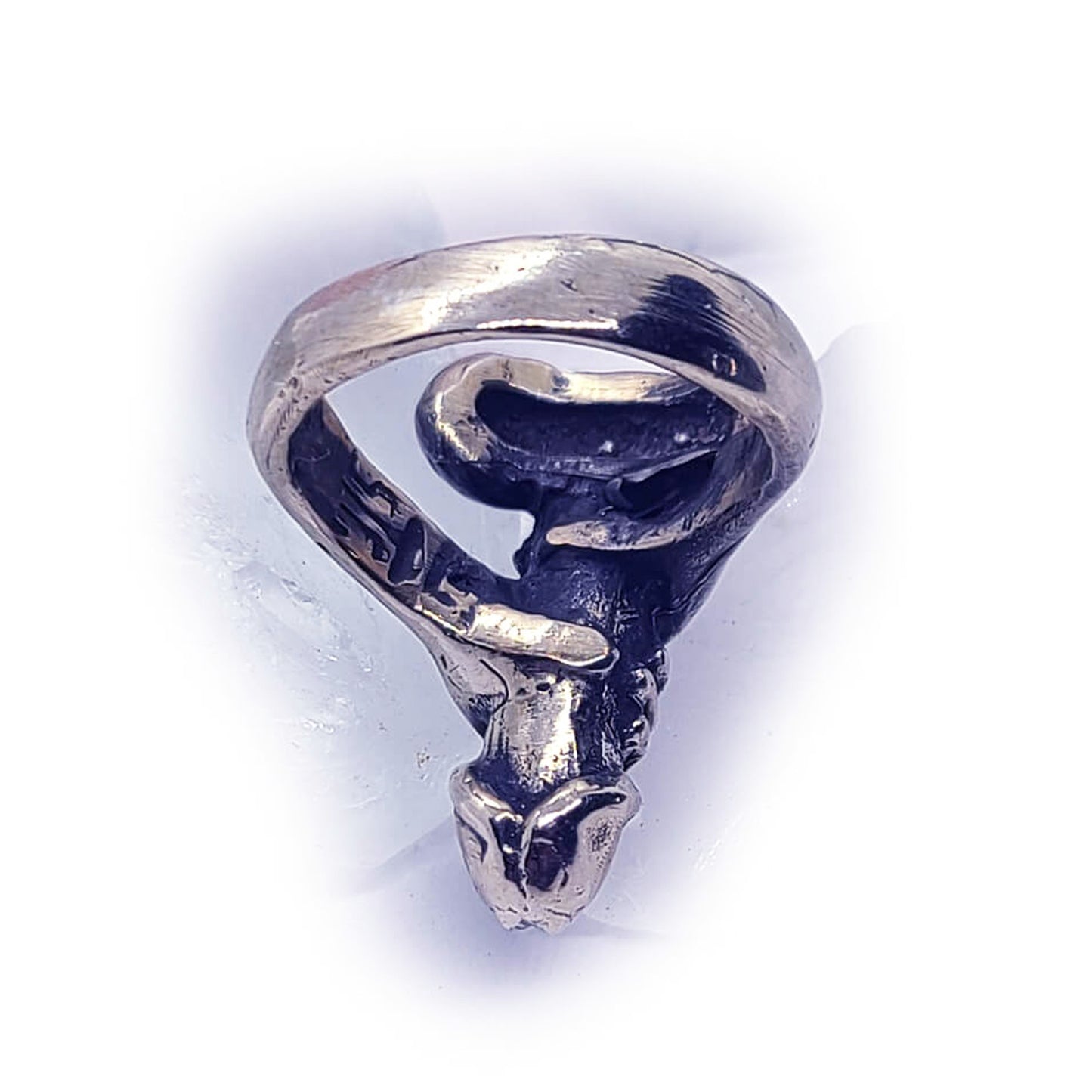 Handjob Sterling Silver Erotic Ring