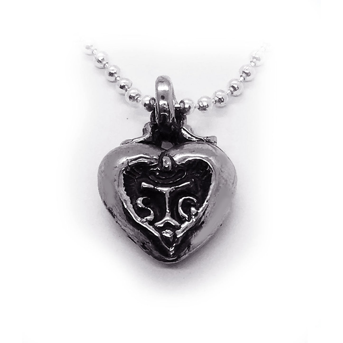 Heart in Heart Sterling Silver Pendant