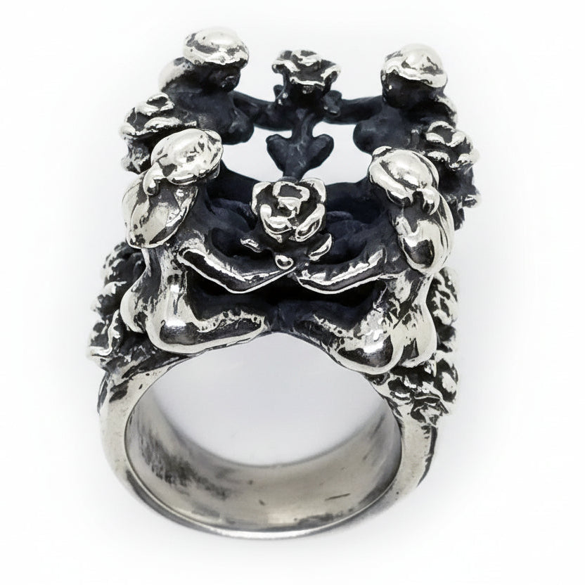 Heaven Sterling Silver Ring with Ruby Stone