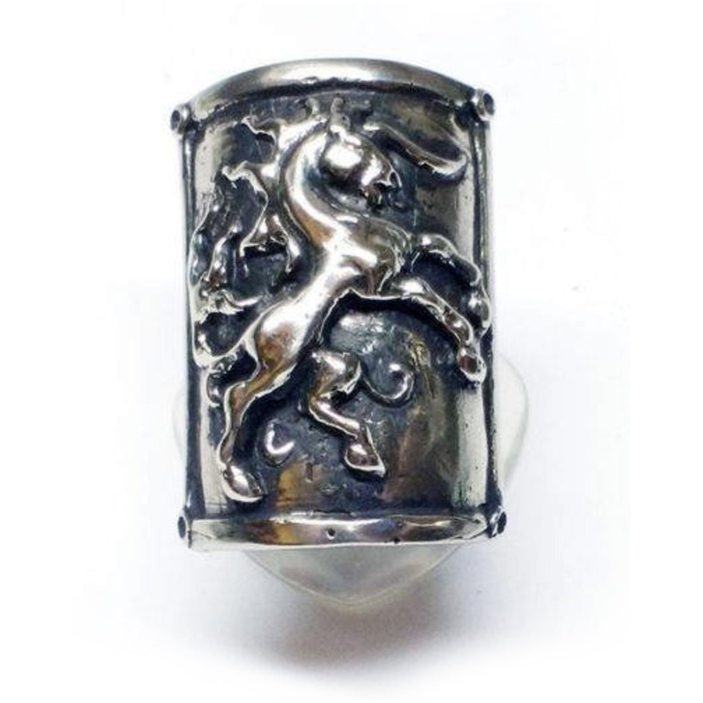 Horse Shield Sterling Silver Ring