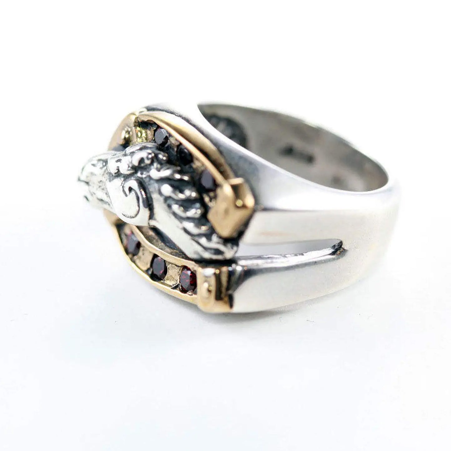 Horseshoe Sterling Silver Bronze Ring
