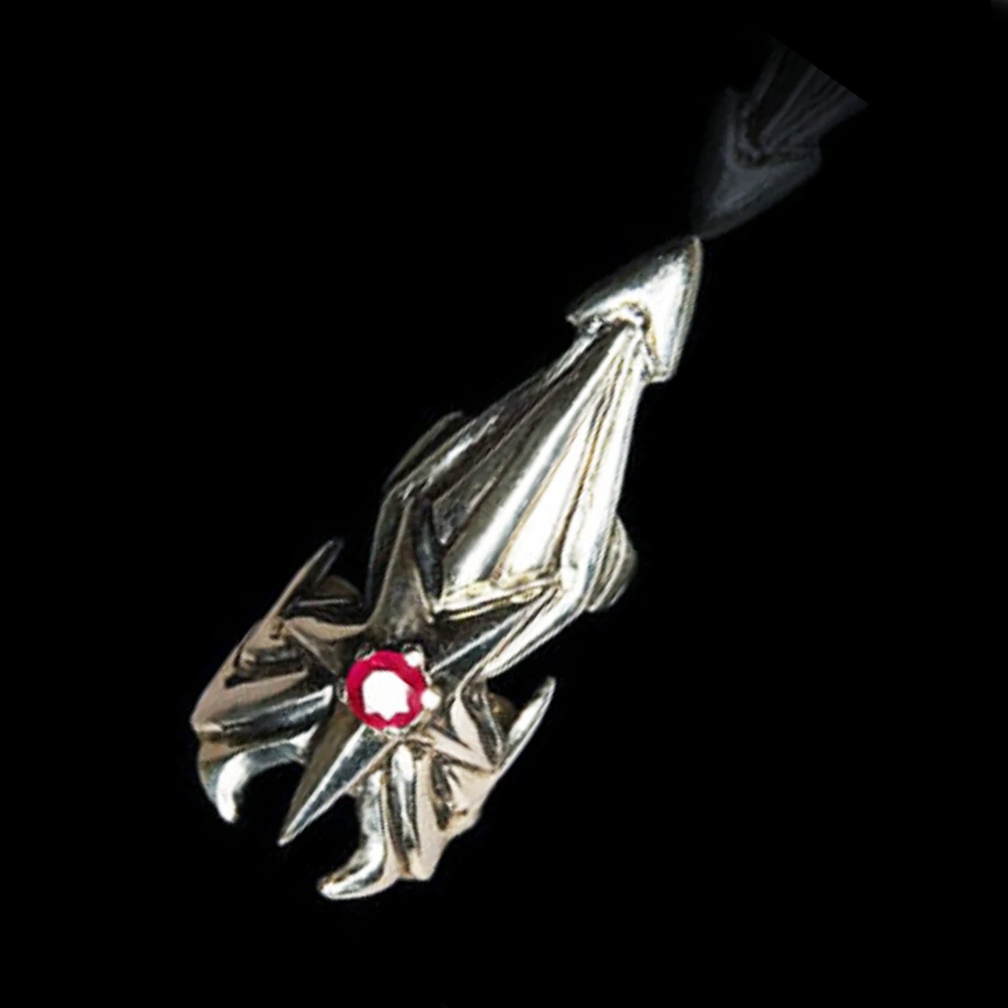IRC Rock-Star Silver Finger-Tip Ring With Ruby