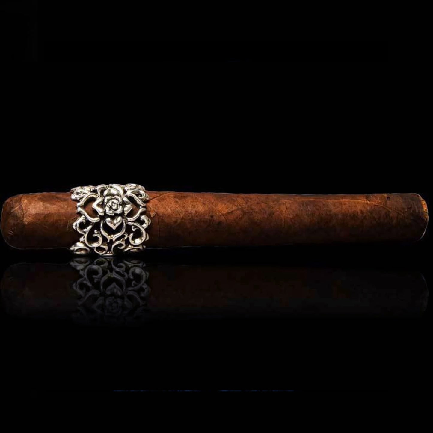 IRC Rose Sterling Silver Ring with Ruby for Cigar