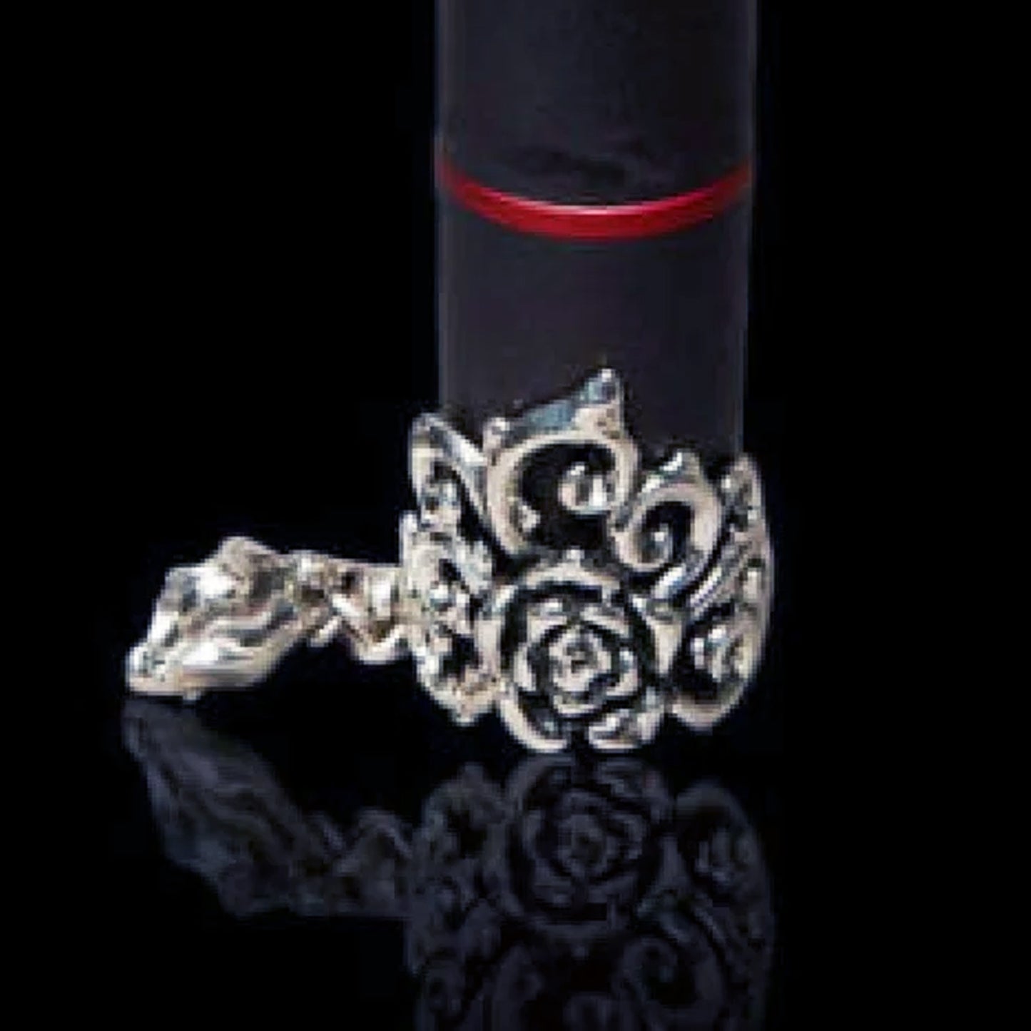 Imperial Rose Sterling Silver Ring for M A C Lipstick.