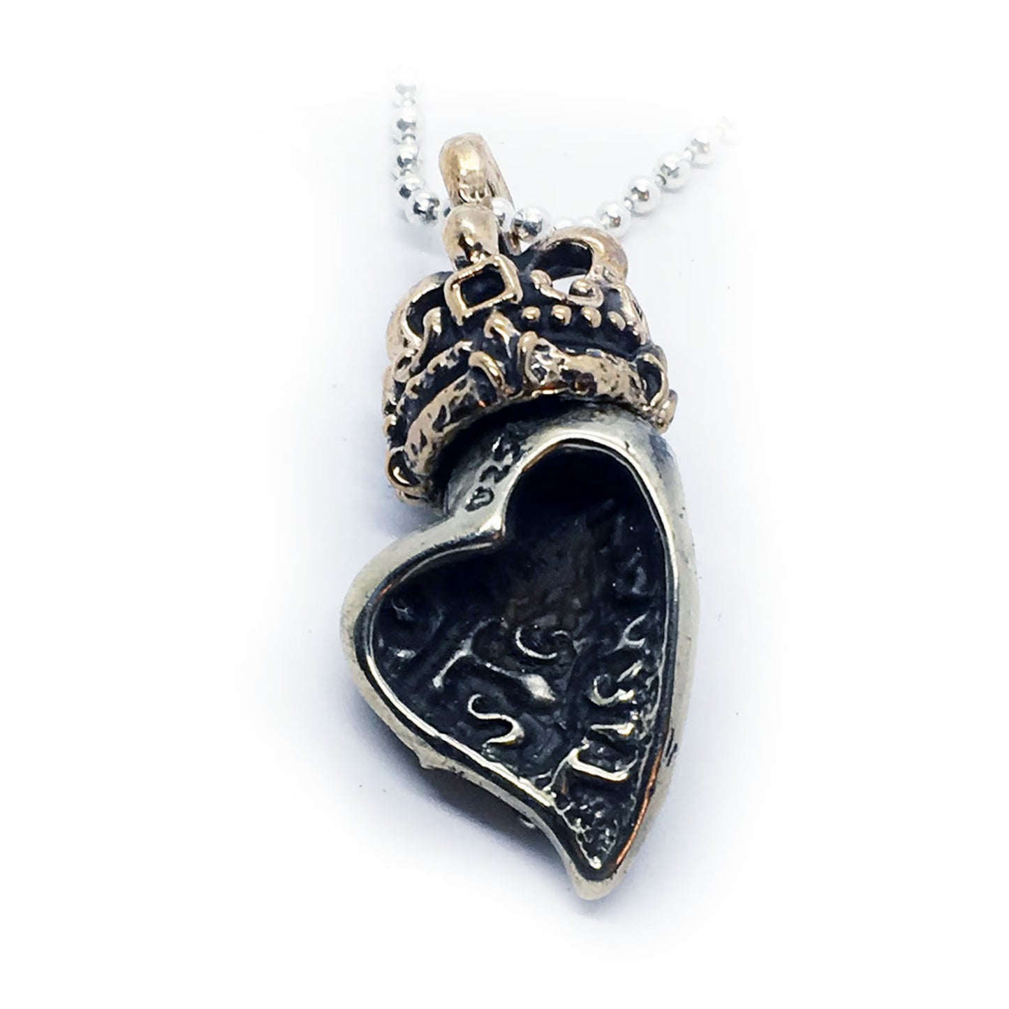 Jokers Love Skull with Crown Sterling Silver Pendant