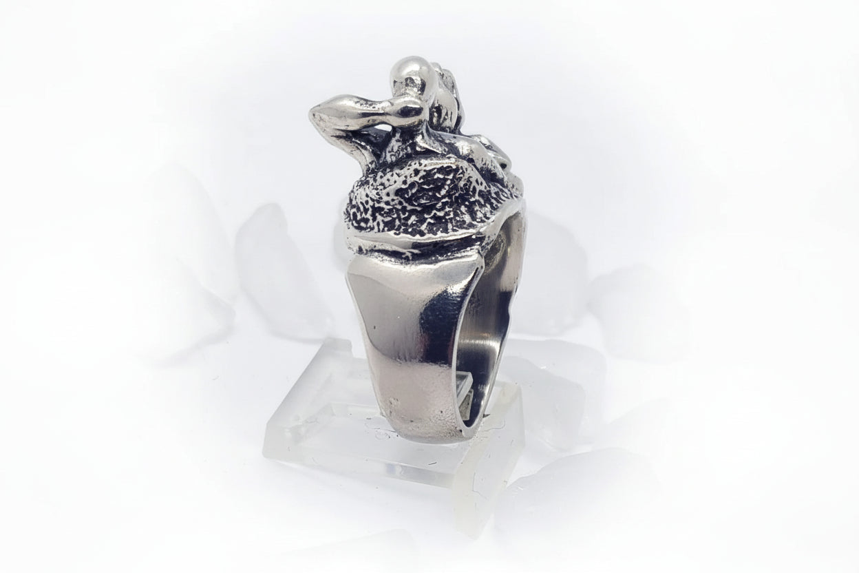 Sexy Kama Sutra Sterling Silver Erotic Ring