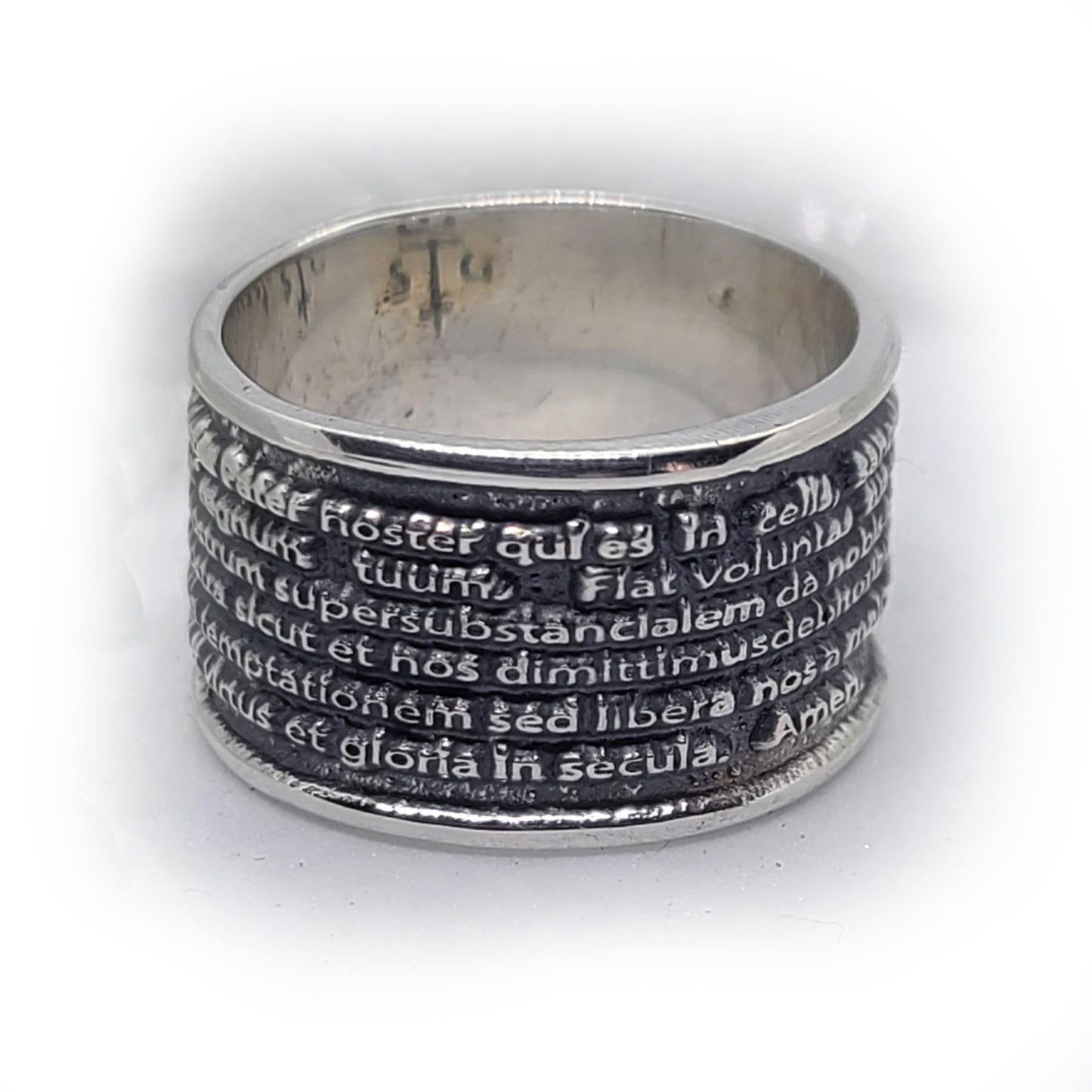 Latin Lord Prayer Sterling Silver Ring
