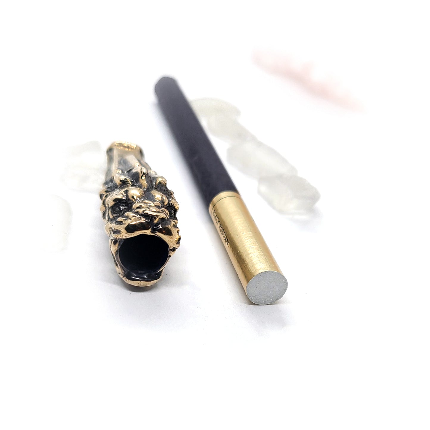 Lion Head Sterling Silver Cigarette Pipe