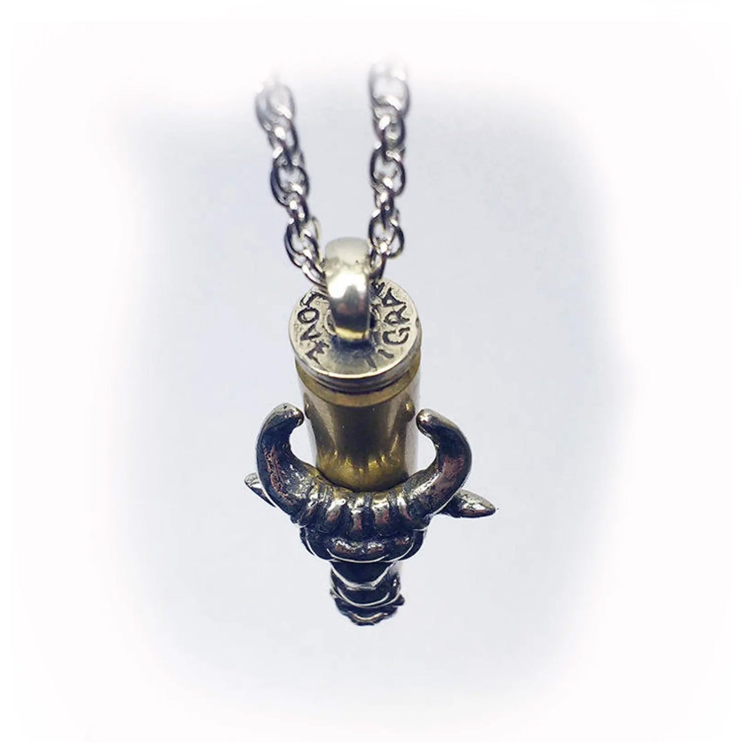 Ox Year Zodiac Love Bullet Sterling Silver Pendant