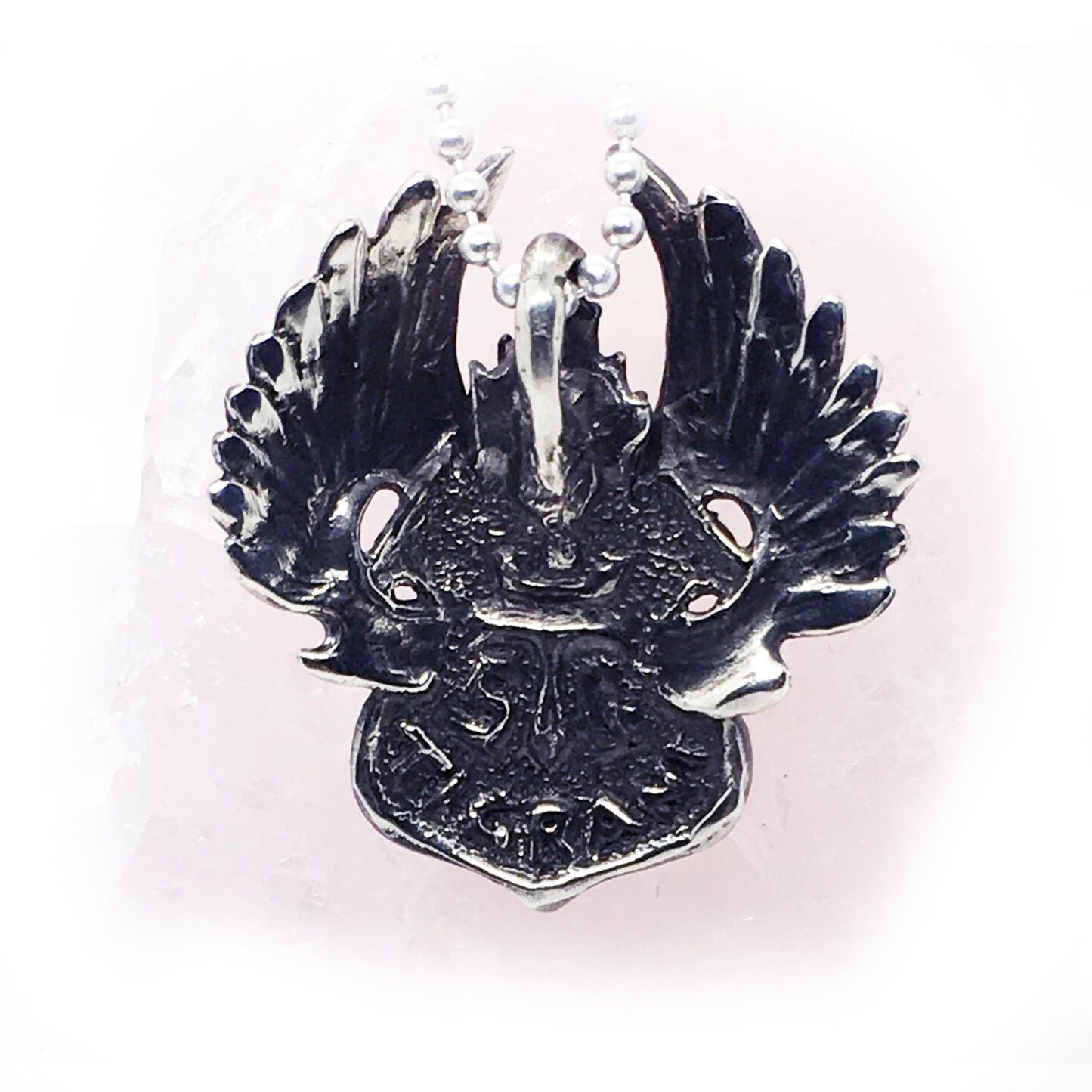 Lucky Horseshoe with Wings Sterling Silver Pendant
