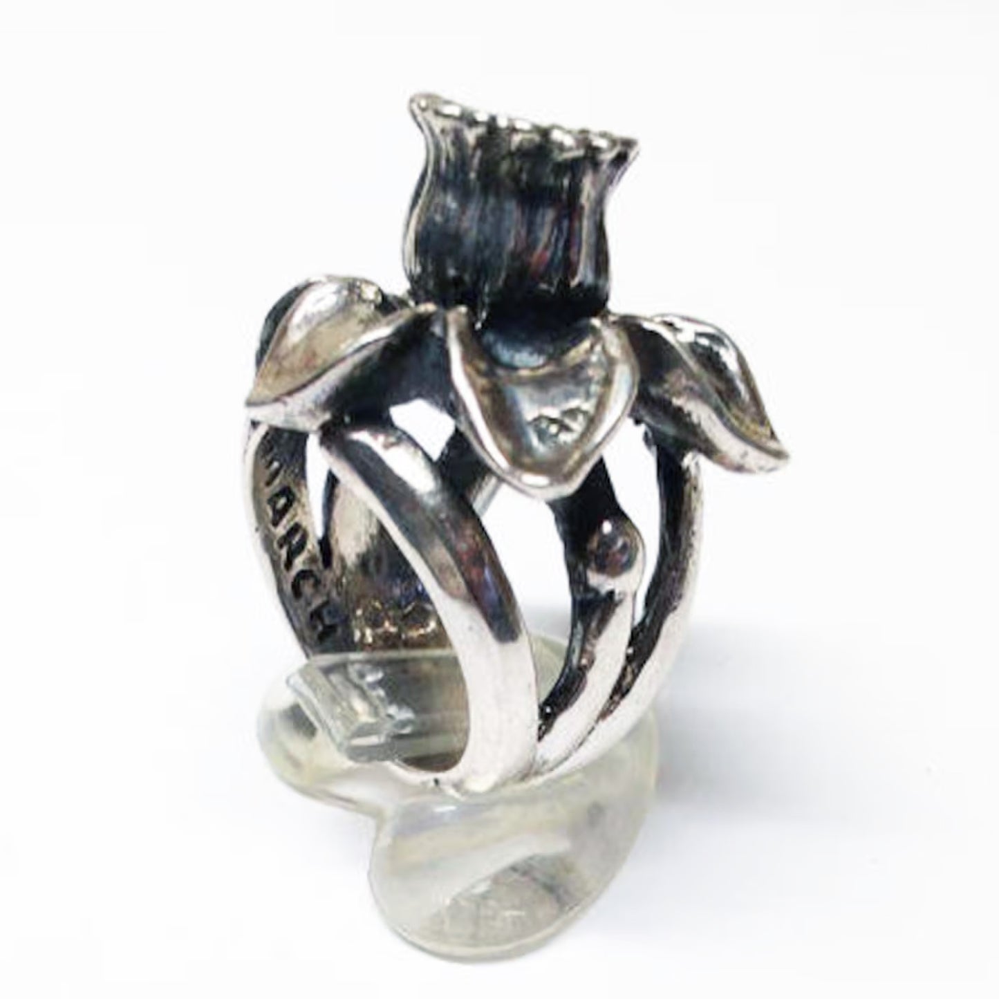 March Birth Flower Daffodil Sterling Silver Ring