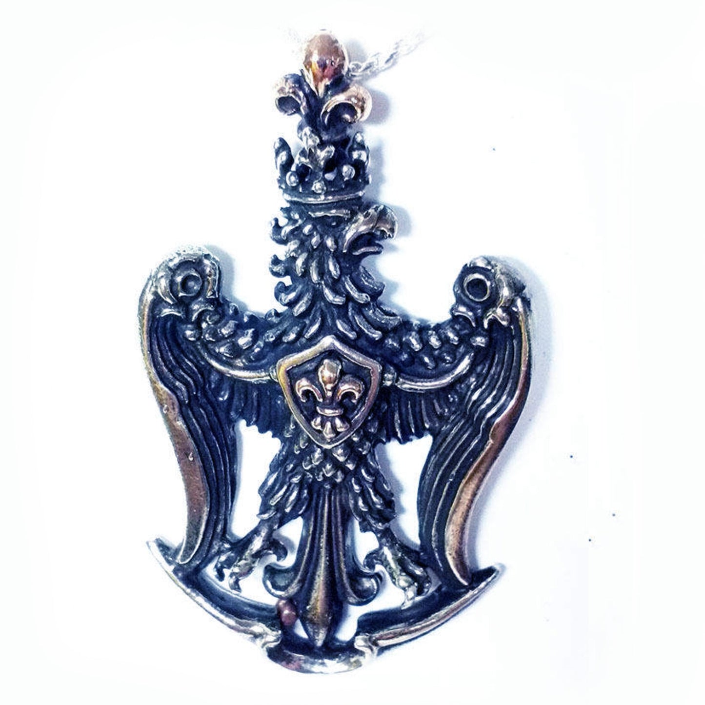 Mighty Eagle heraldry sterling Silver Pendant