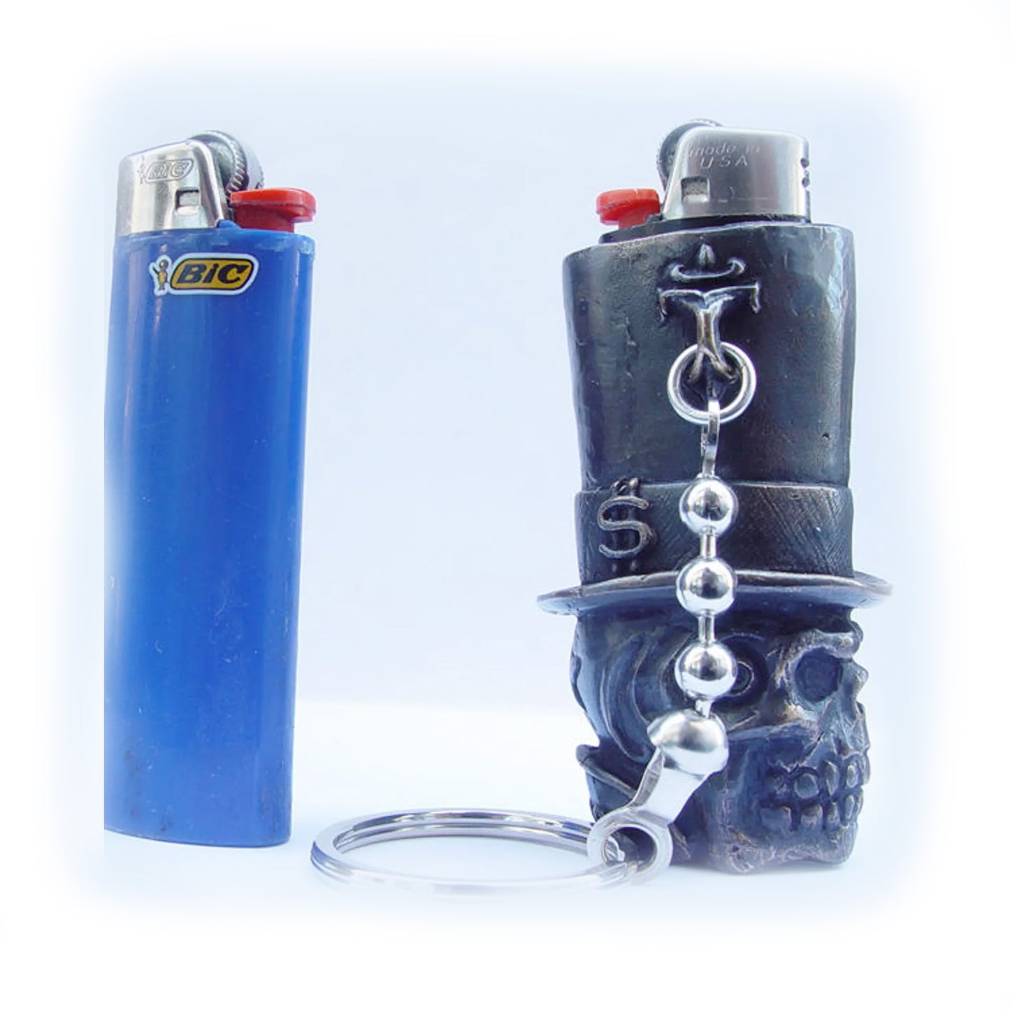 Mr. Skull Bronze Lighter Case