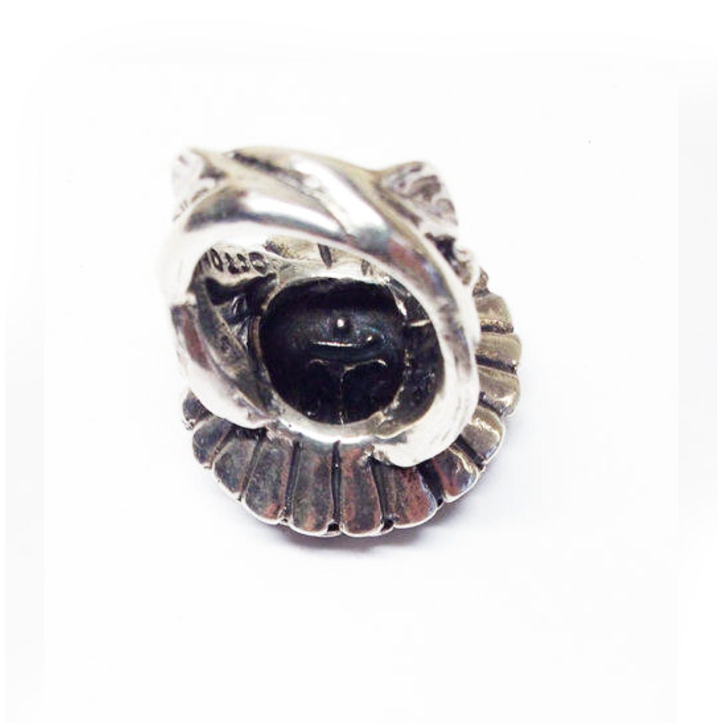 November Birth Flower Silver Ring with Birthstone