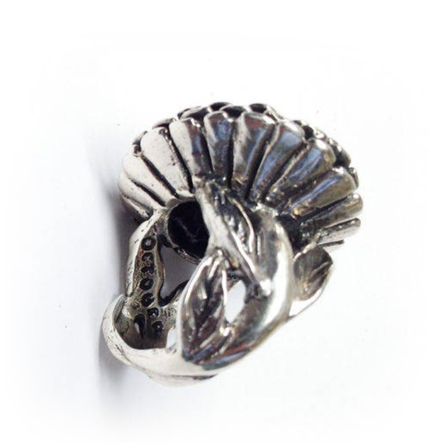 October Birth Flower Calendula Silver Ring with Birthstone