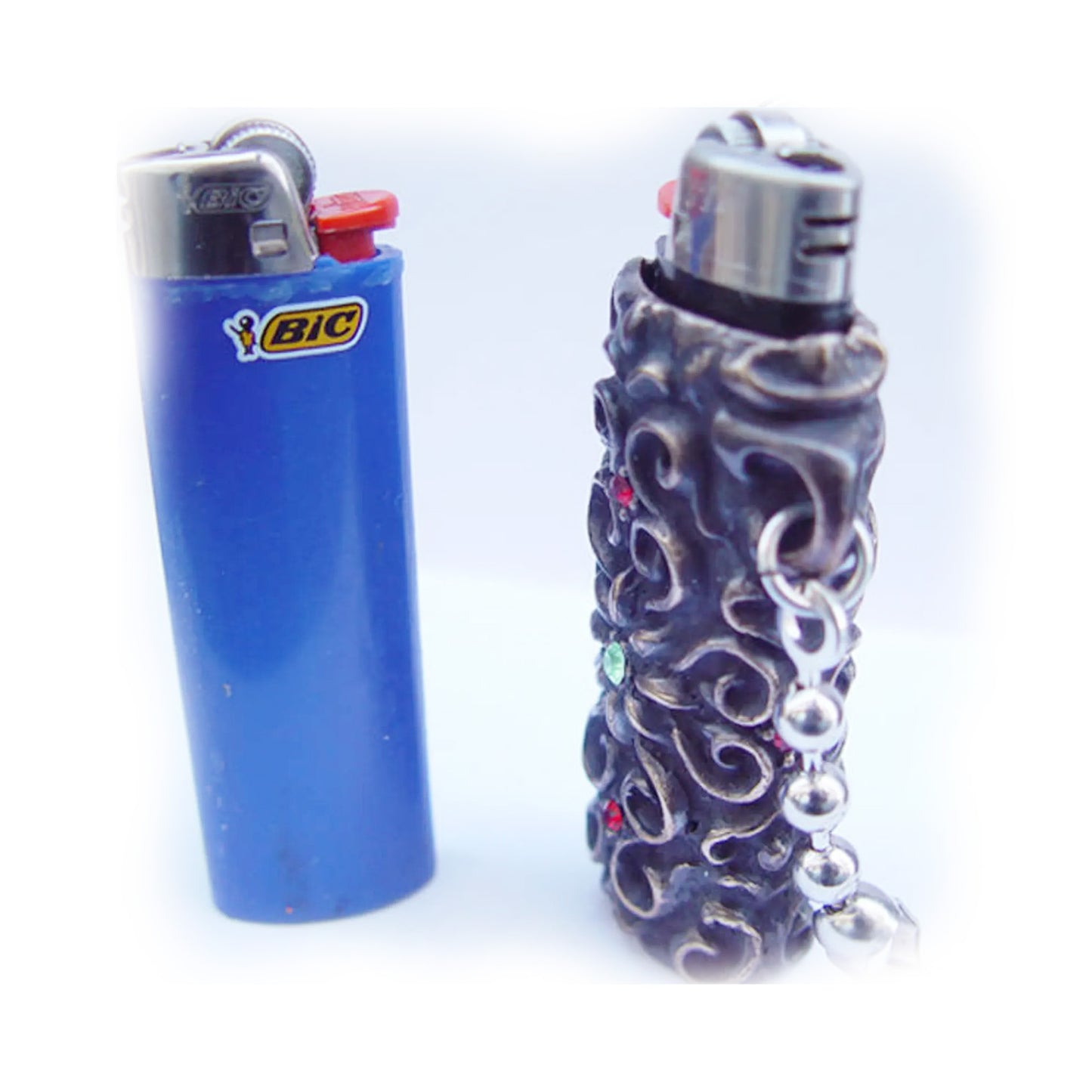 Ornamental Bronze Lighter Case