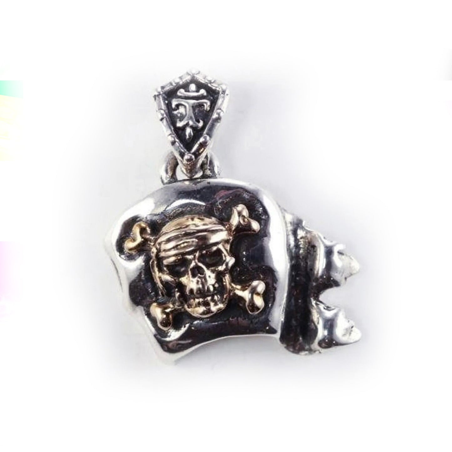 Pirate Flag Sterling Silver Pendant