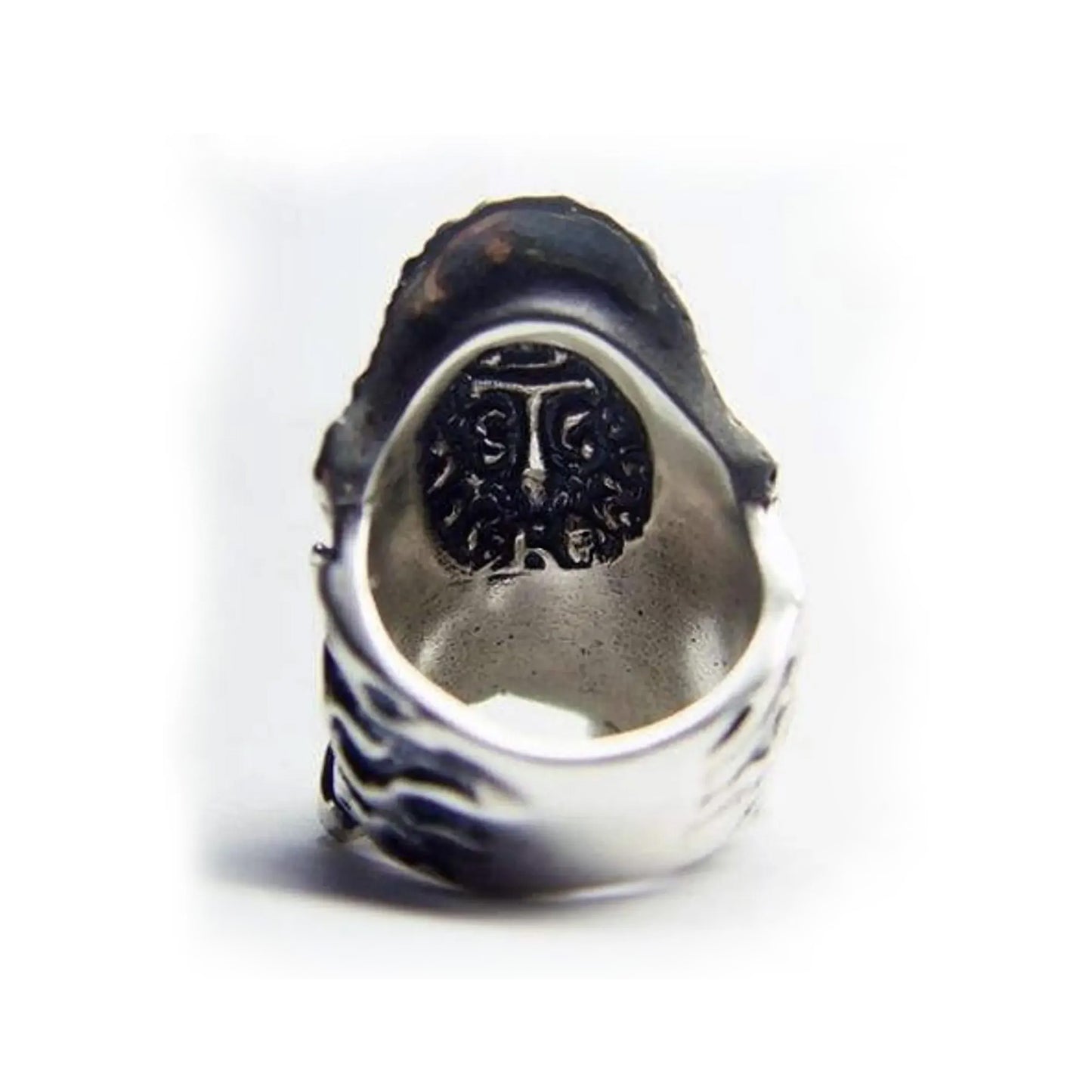 Pirate Skull with Crossed Swords Sterling Silver and Bronze Ring