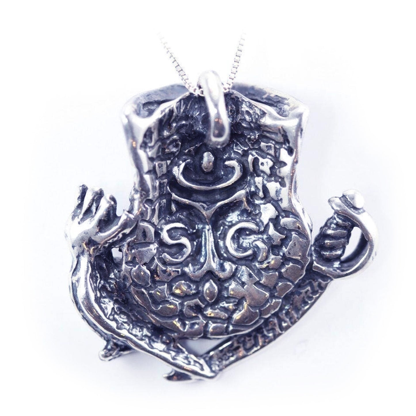 Pirate and Parrot Sterling Silver Pendant
