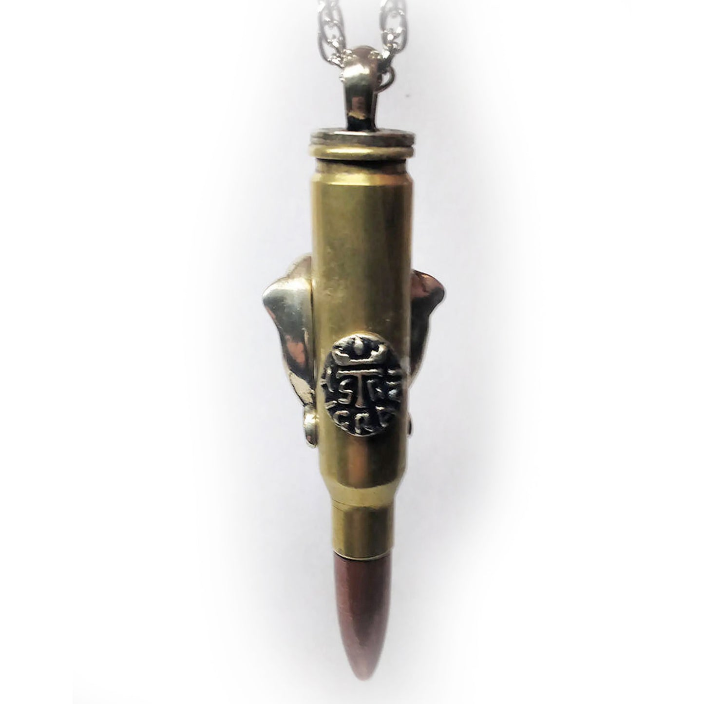 Pisces Zodiac Love Bullet Silver Pendant