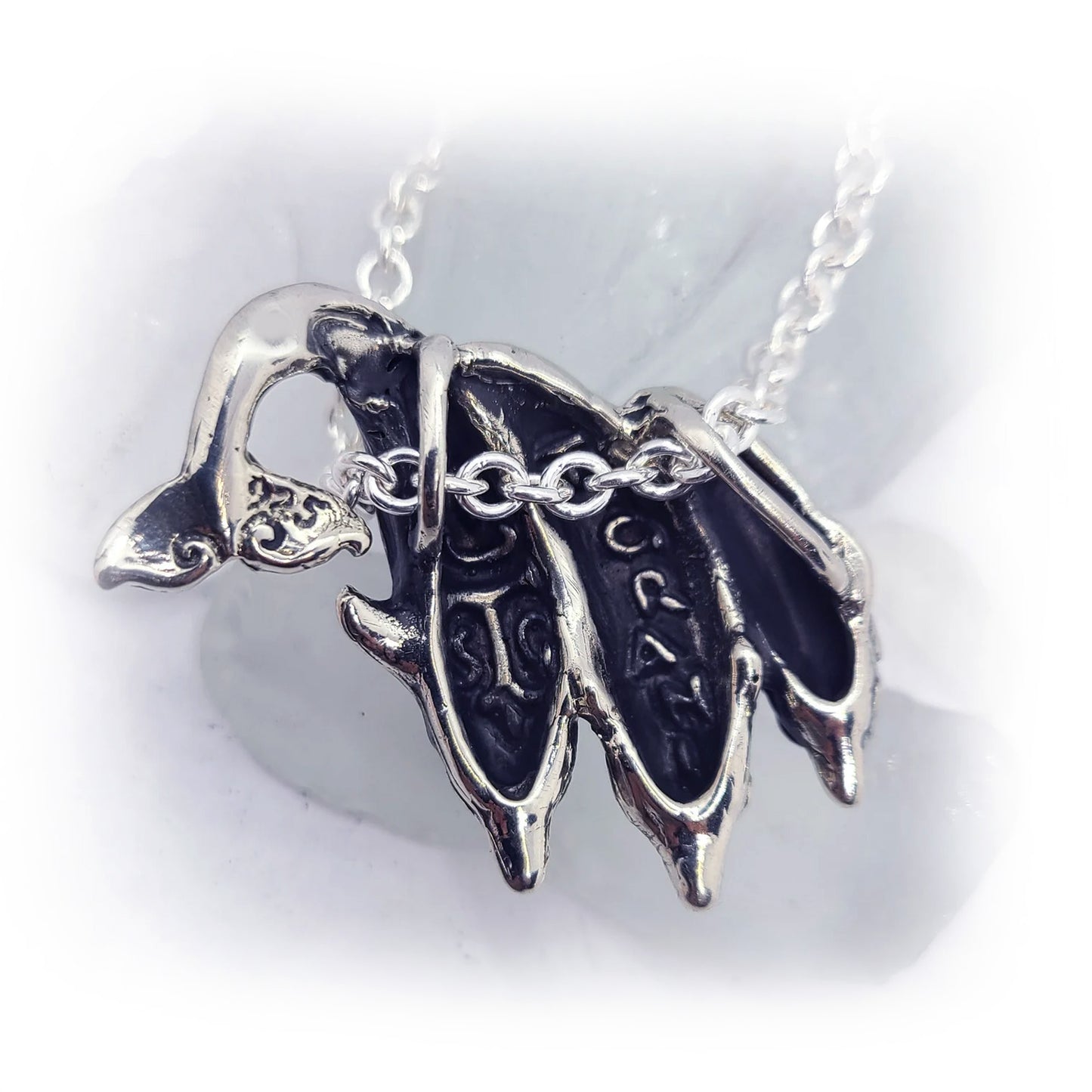 Playful Dolphins in the Ocean Sterling Silver Pendant