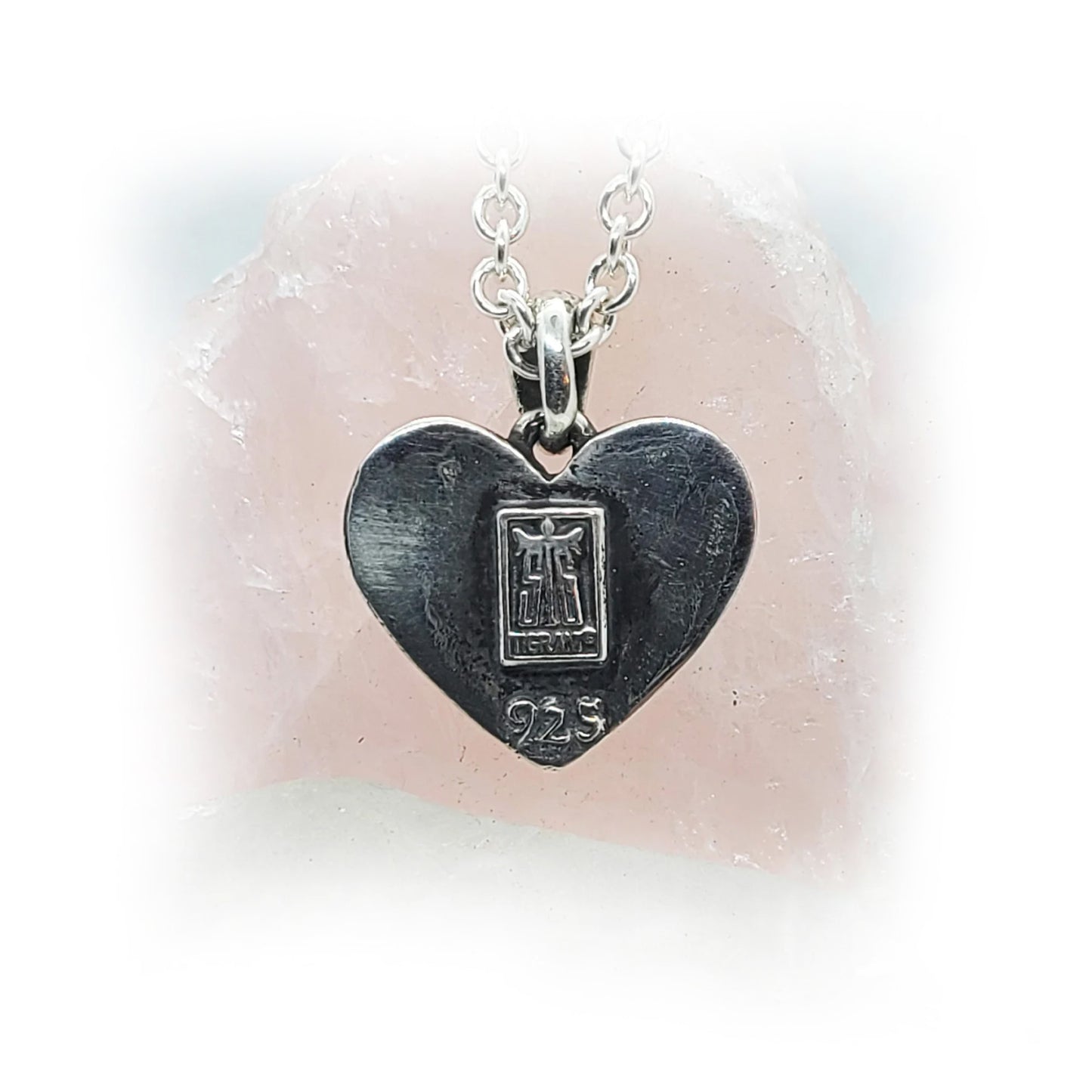 Poison Cobra In Heart Sterling Silver Pendant