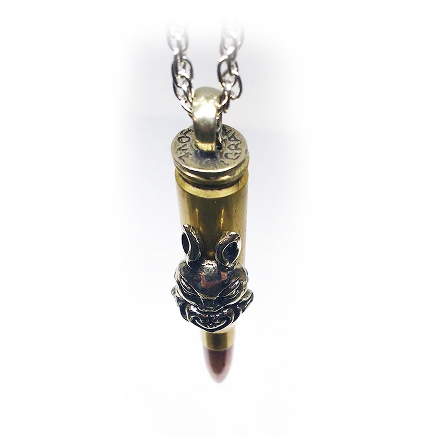 Rabbit Year Zodiac Love Bullet Silver Pendant