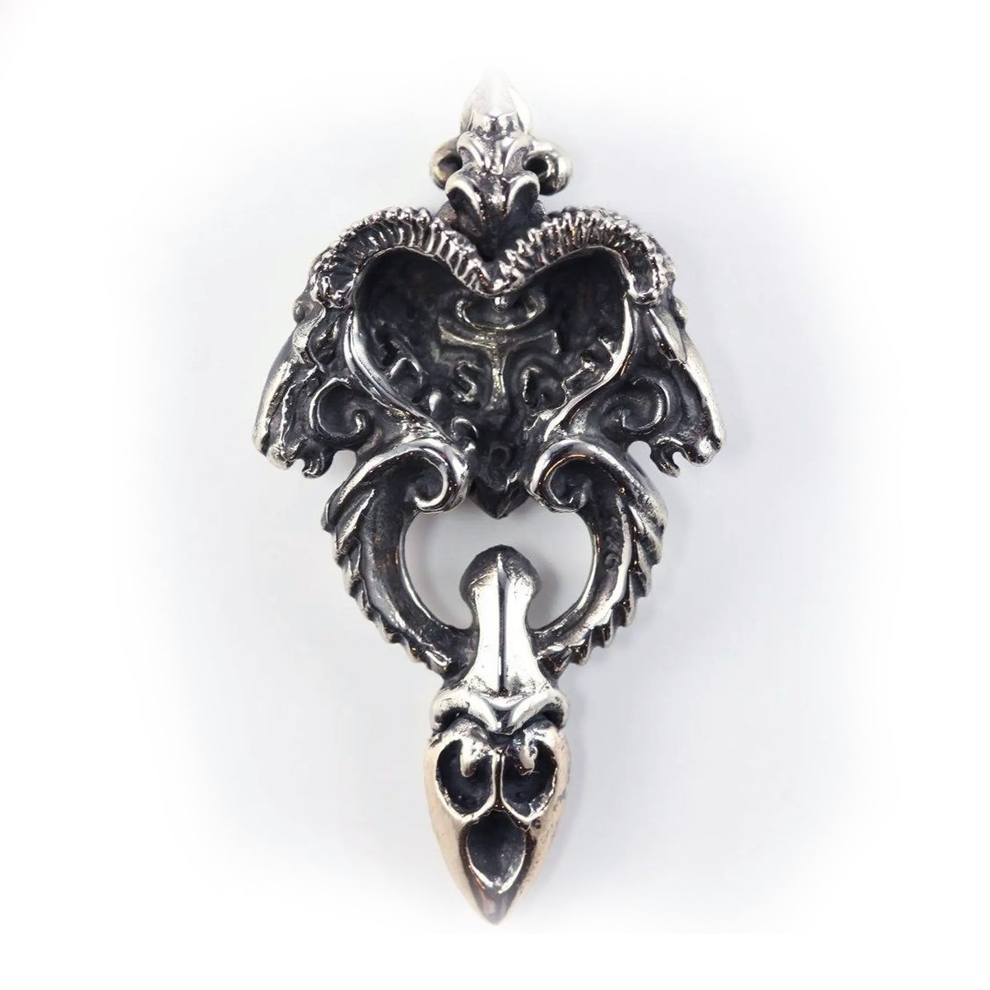 Ram Head Sterling Silver Pendant