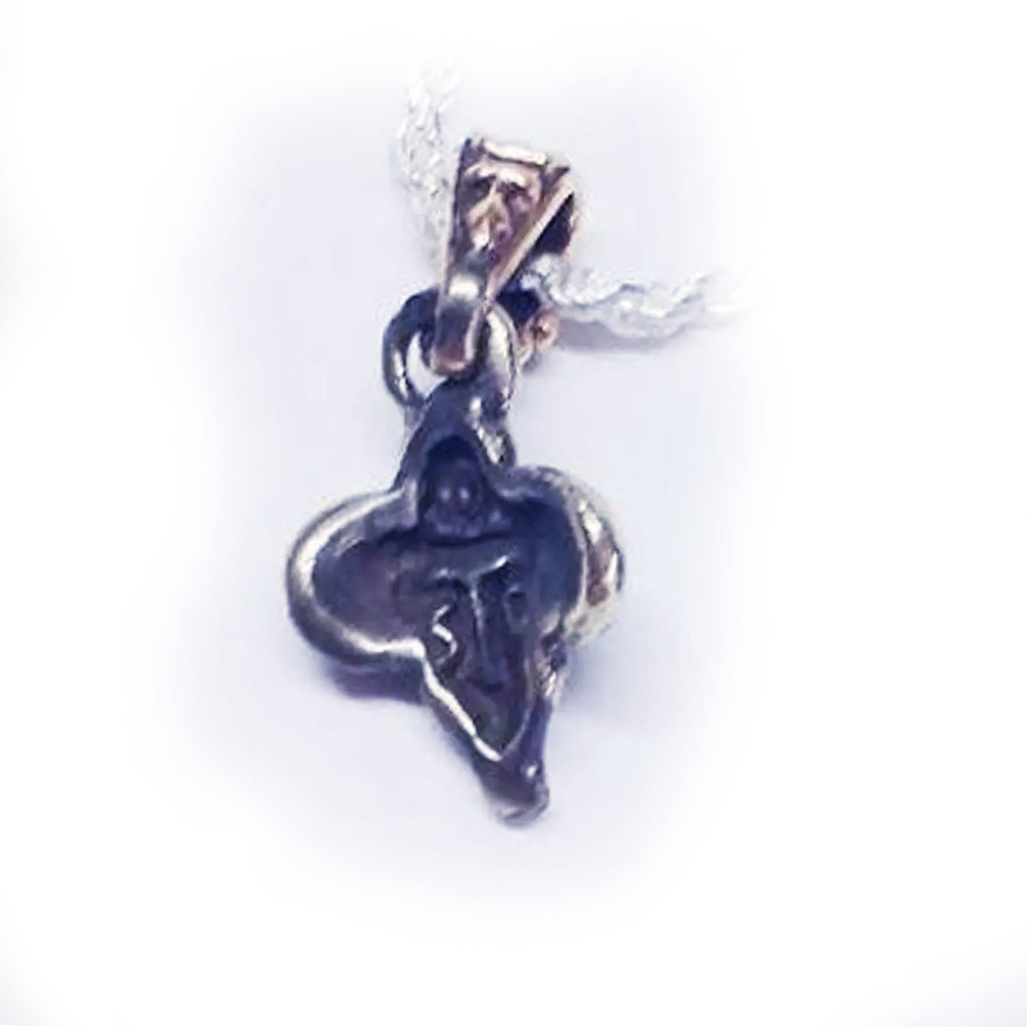 Ram Small Silver Pendant Sapphire